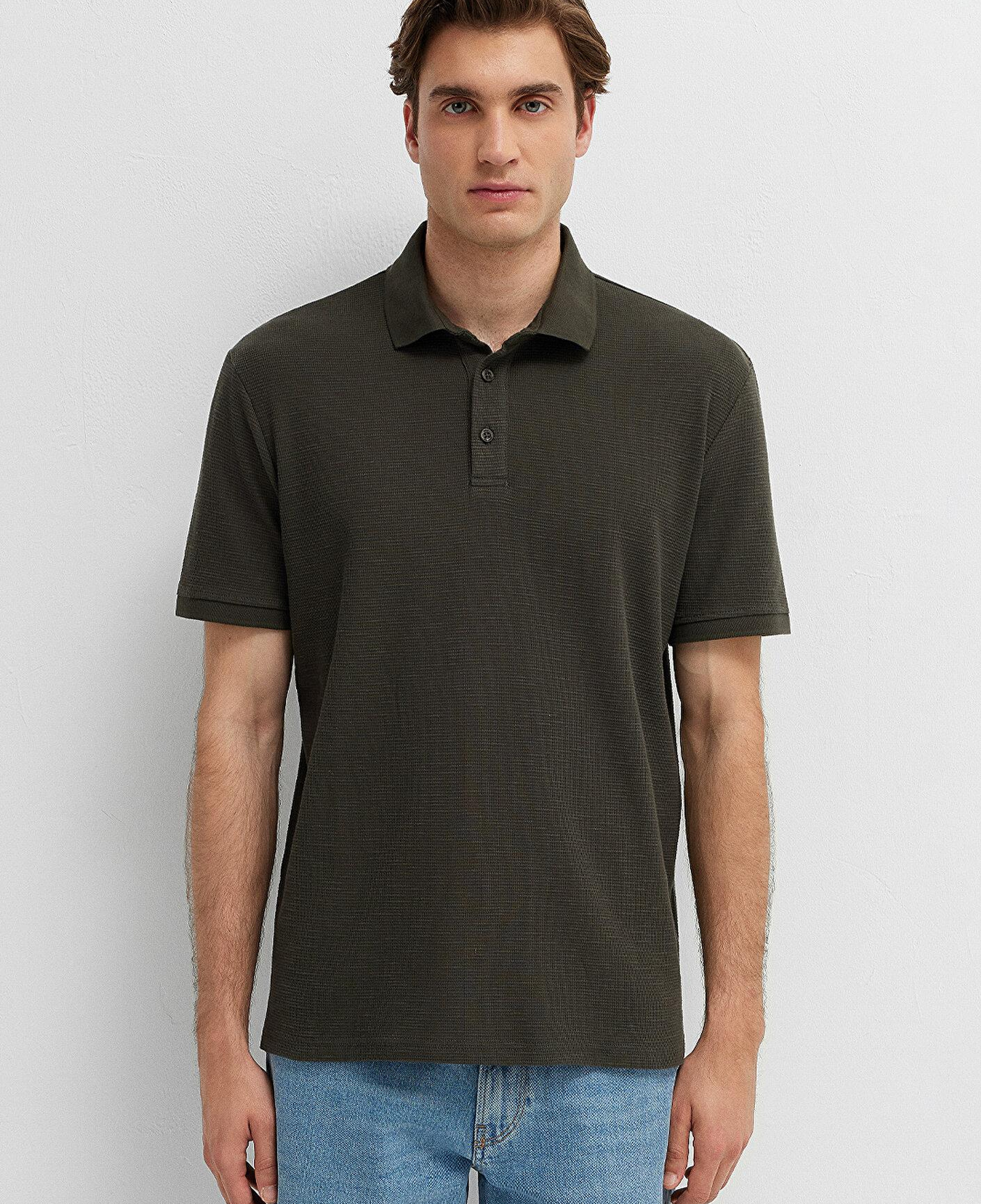 Mavi Yeşil Polo Tişört Slim Fit / Dar Kesim 0612521-71553