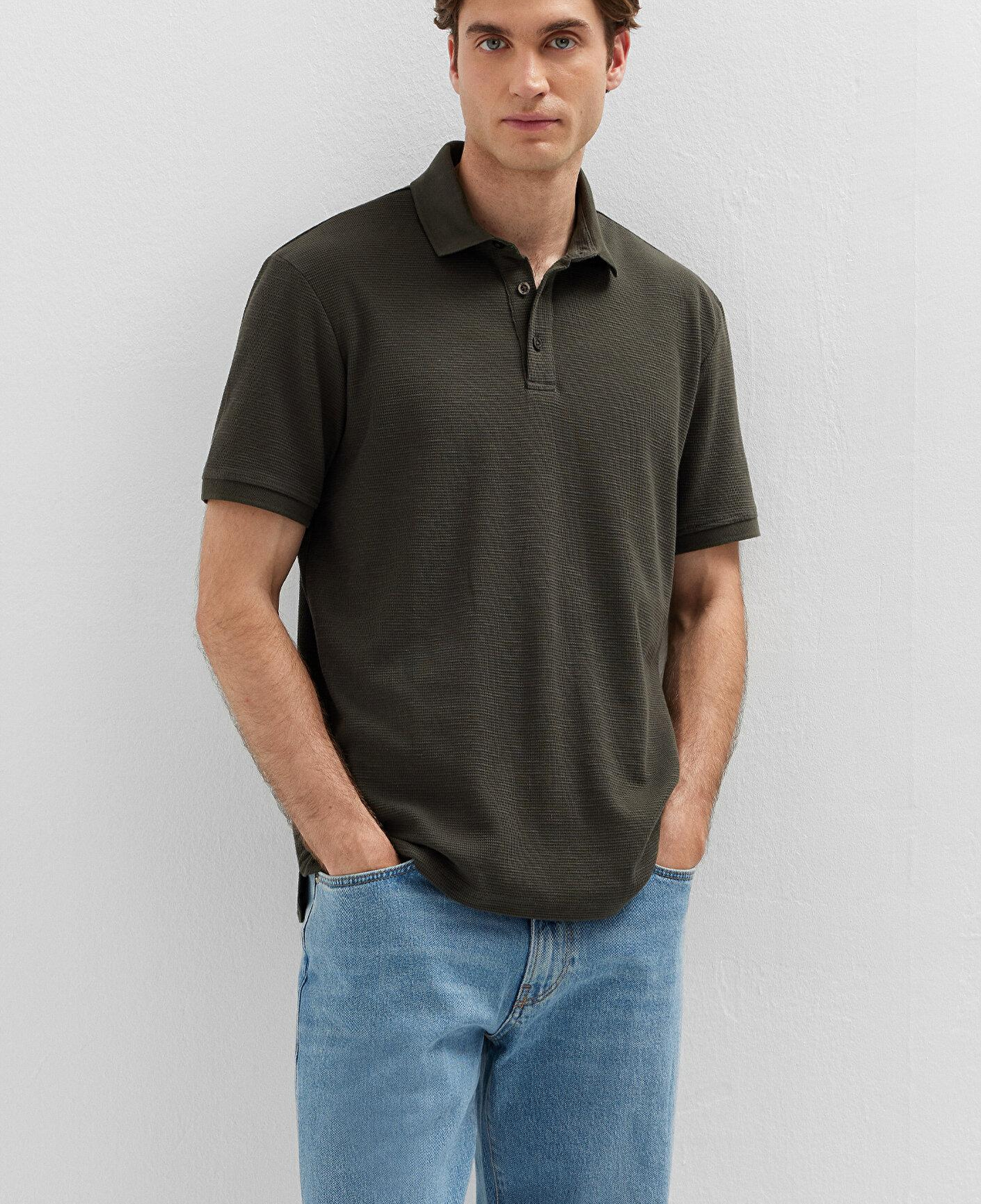 Mavi Yeşil Polo Tişört Slim Fit / Dar Kesim 0612521-71553