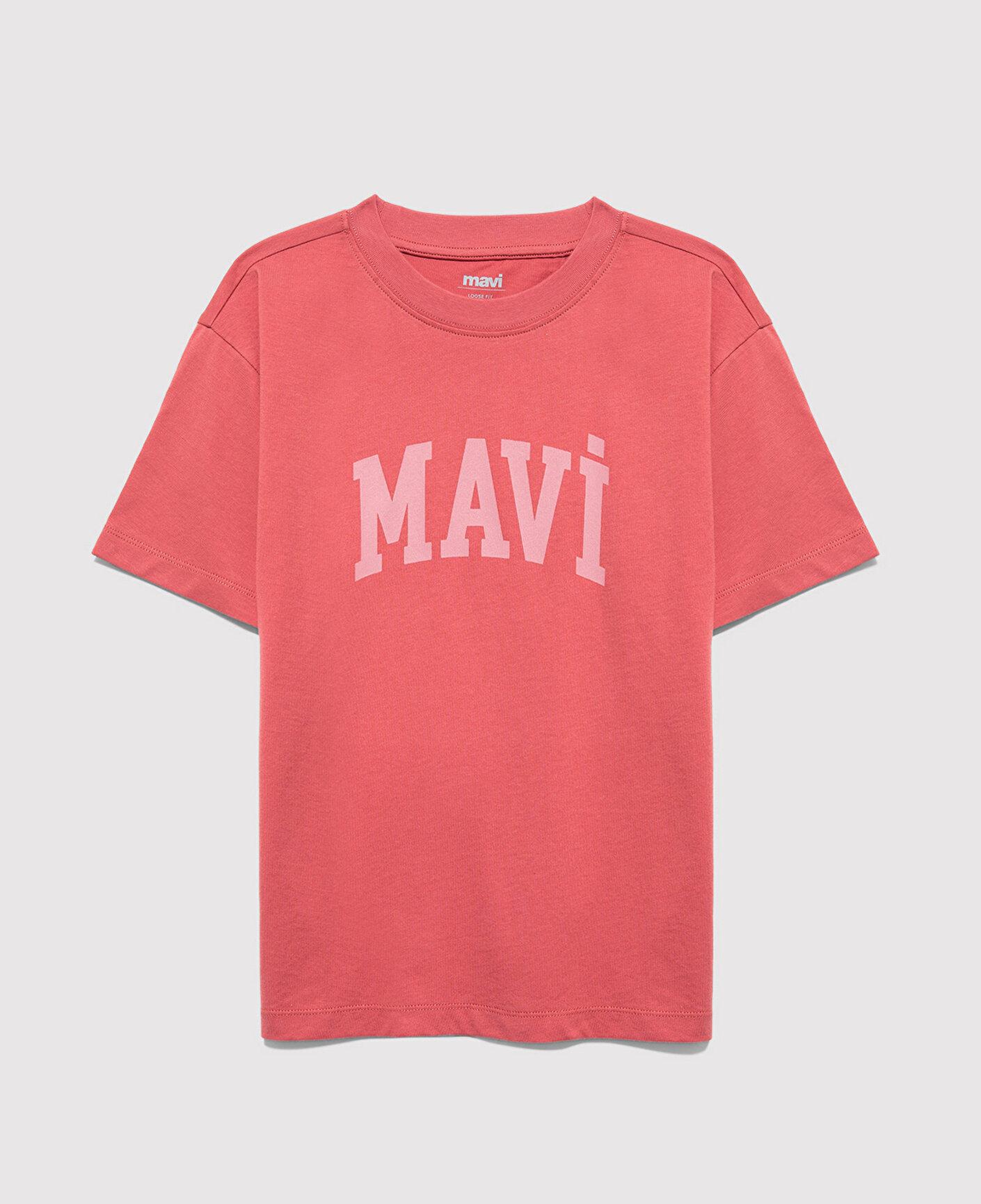 Mavi Mavi Logo Baskılı Kırmızı Tişört Loose Fit / Bol Rahat Kesim 6610484-71102