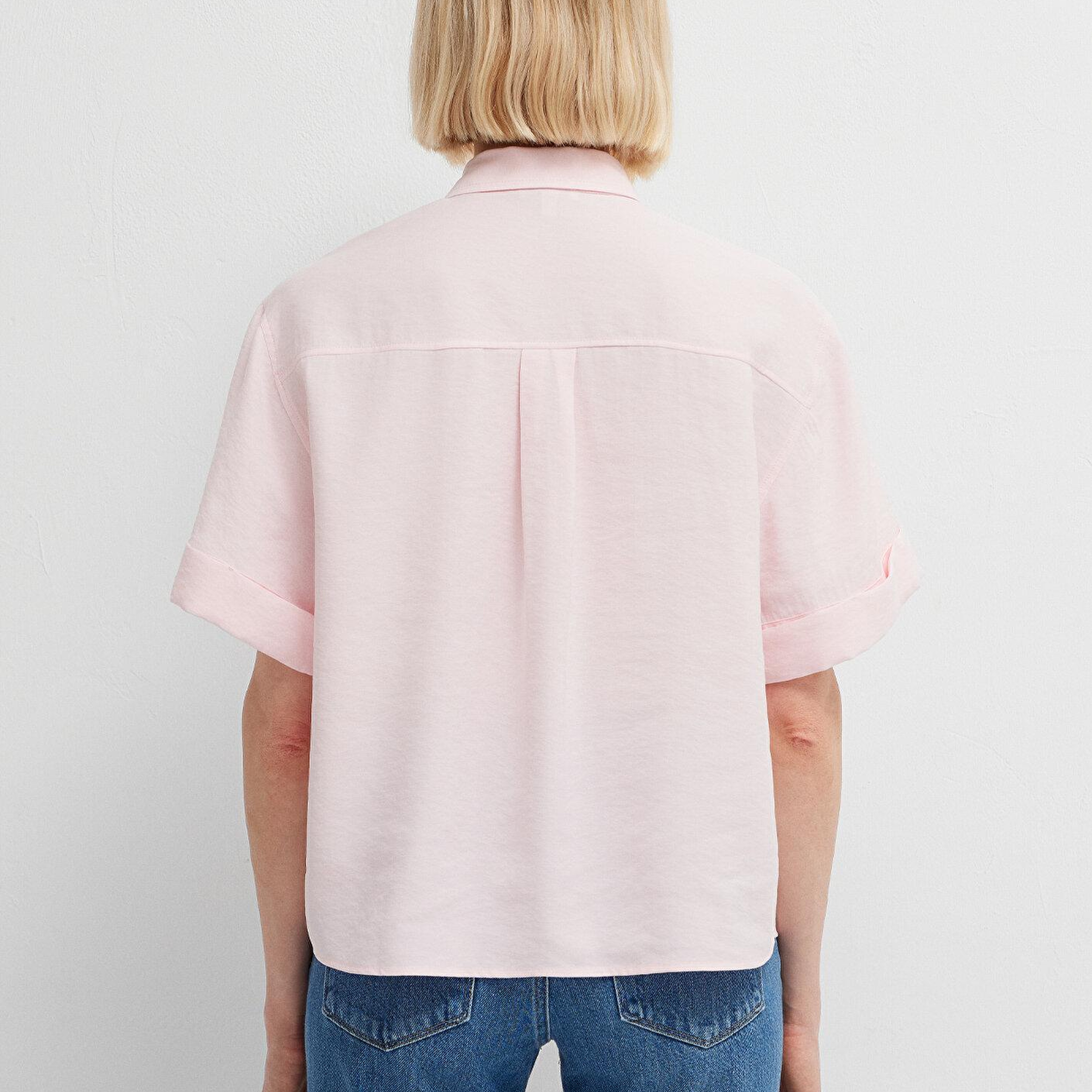 Mavi Pembe Gömlek Oversize / Geniş Kesim 1211488-89200