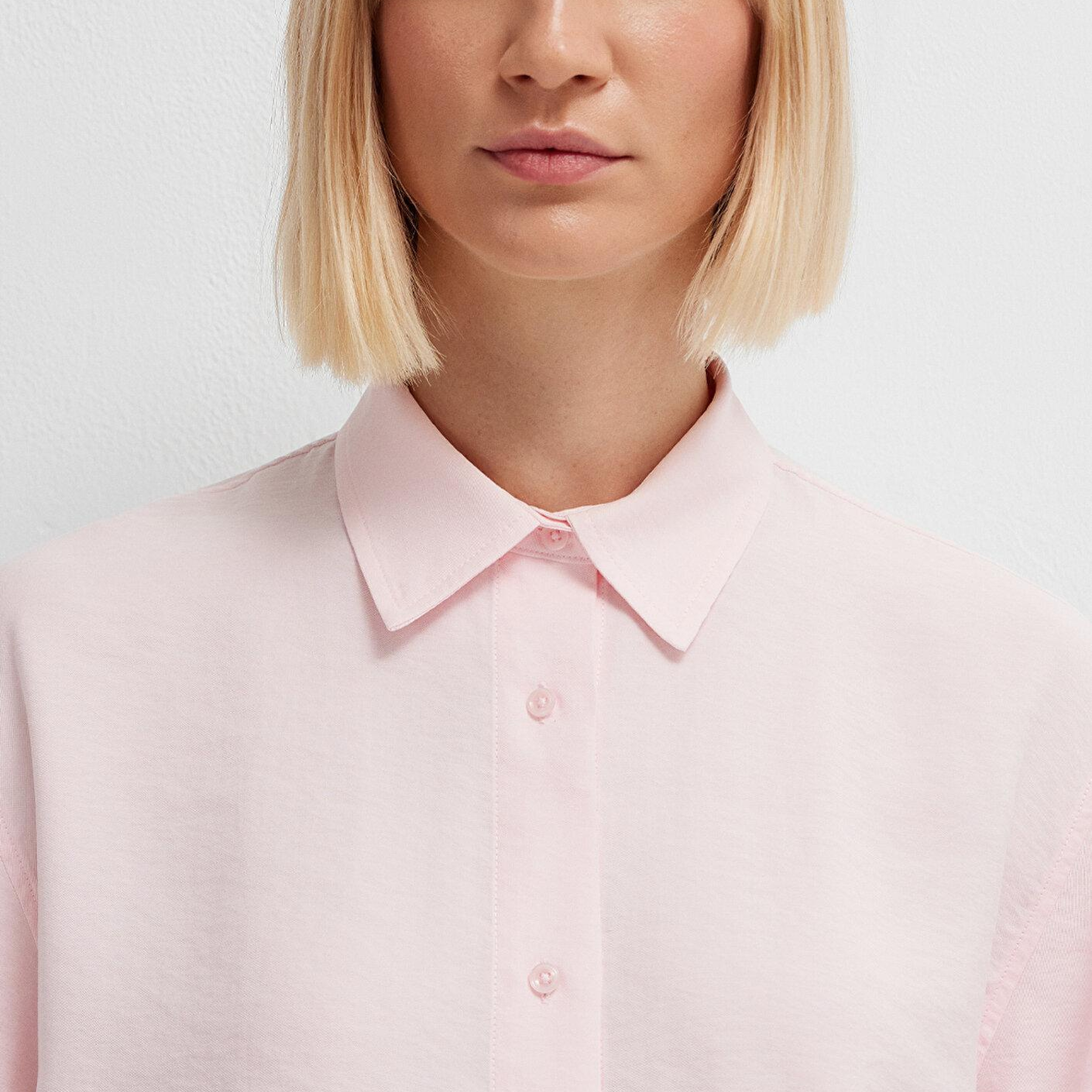 Mavi Pembe Gömlek Oversize / Geniş Kesim 1211488-89200