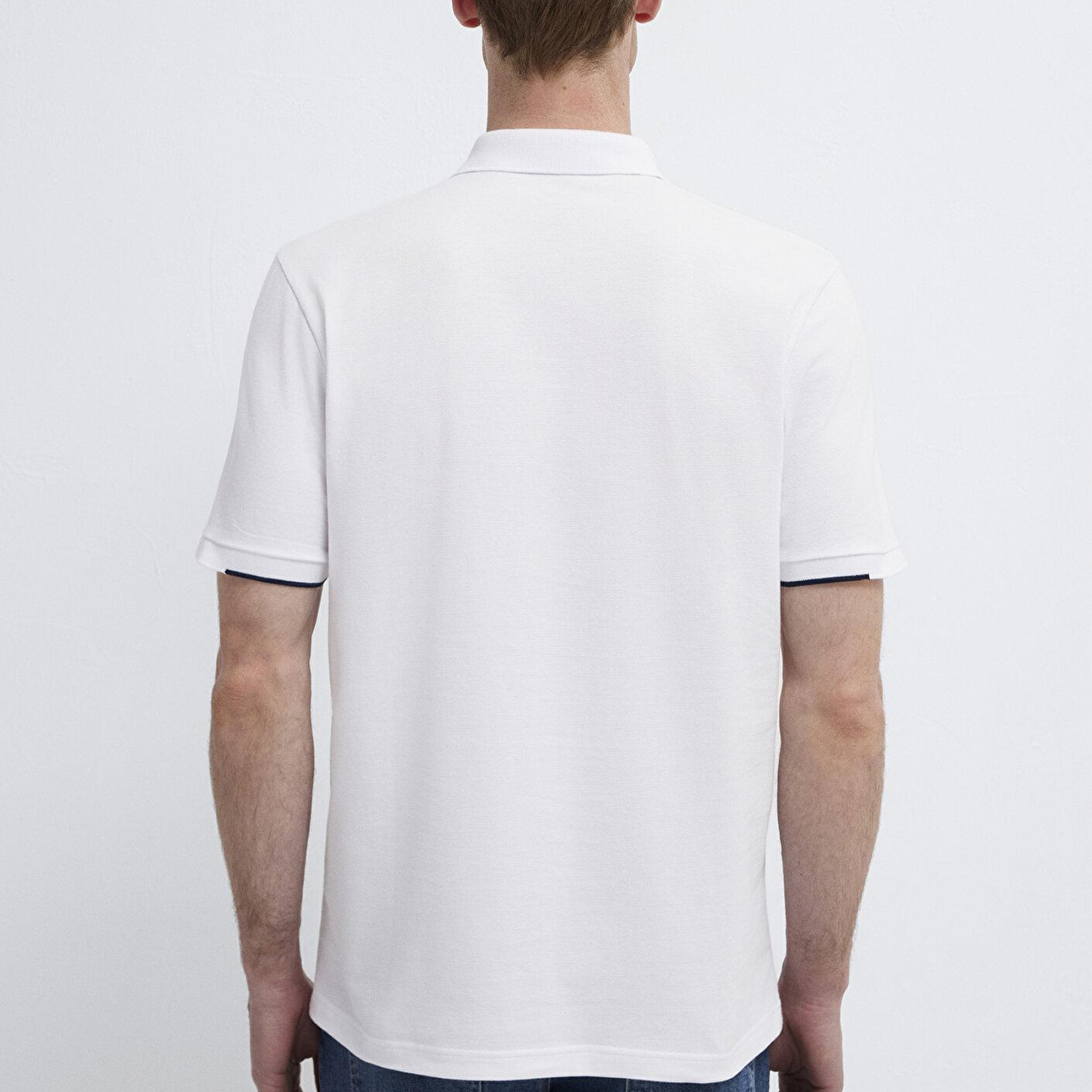 Mavi Beyaz Polo Tişört Regular Fit / Normal Kesim 0613272-620