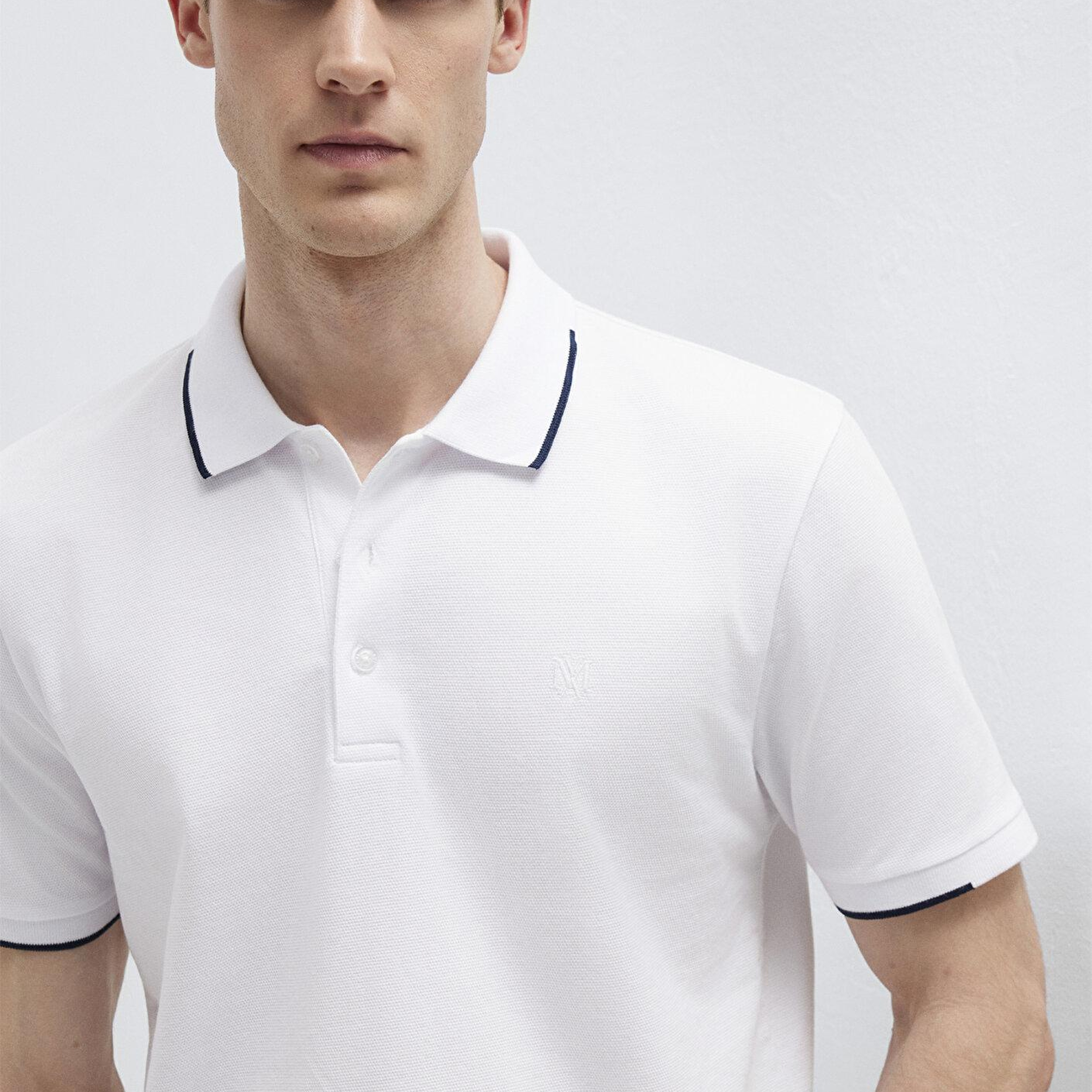 Mavi Beyaz Polo Tişört Regular Fit / Normal Kesim 0613272-620