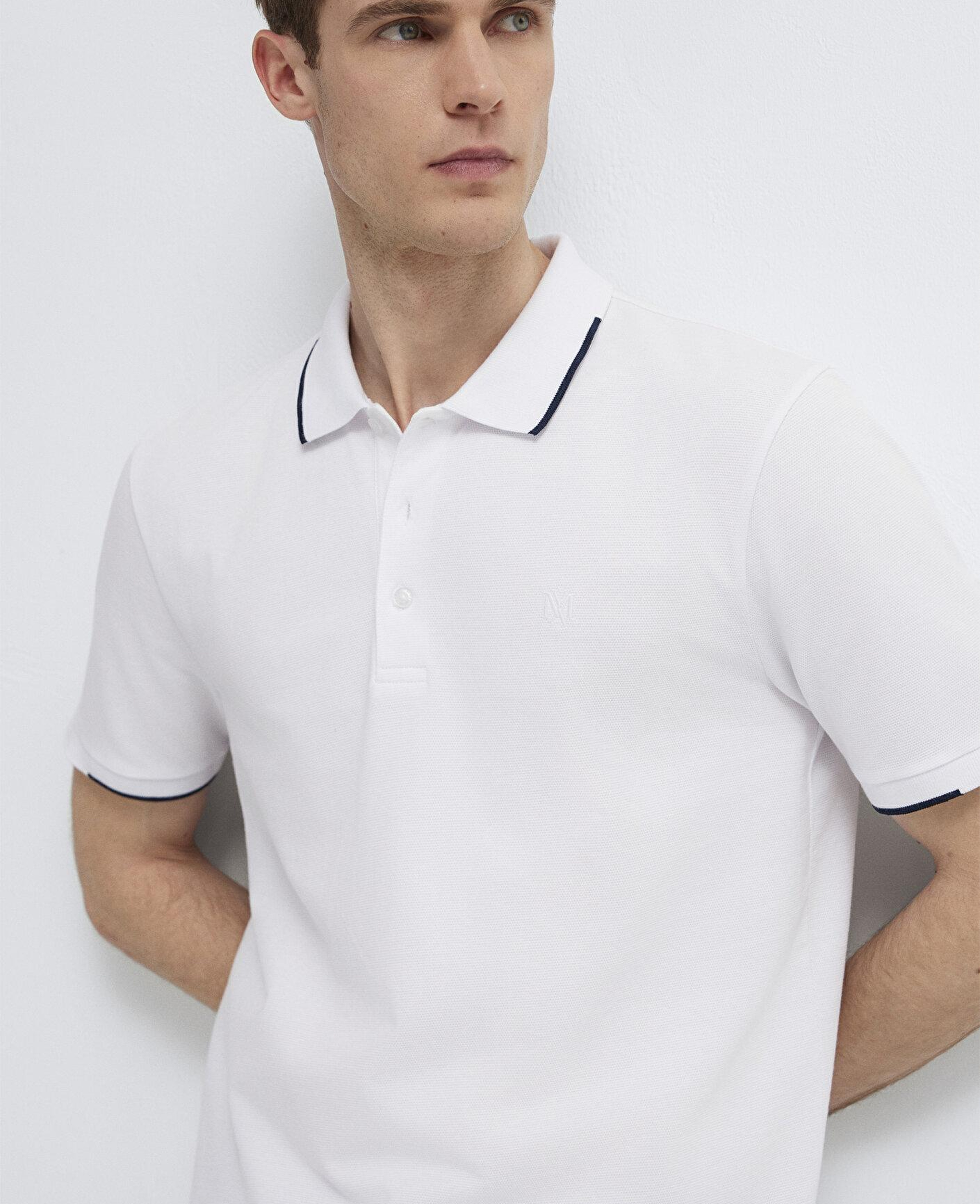 Mavi Beyaz Polo Tişört Regular Fit / Normal Kesim 0613272-620