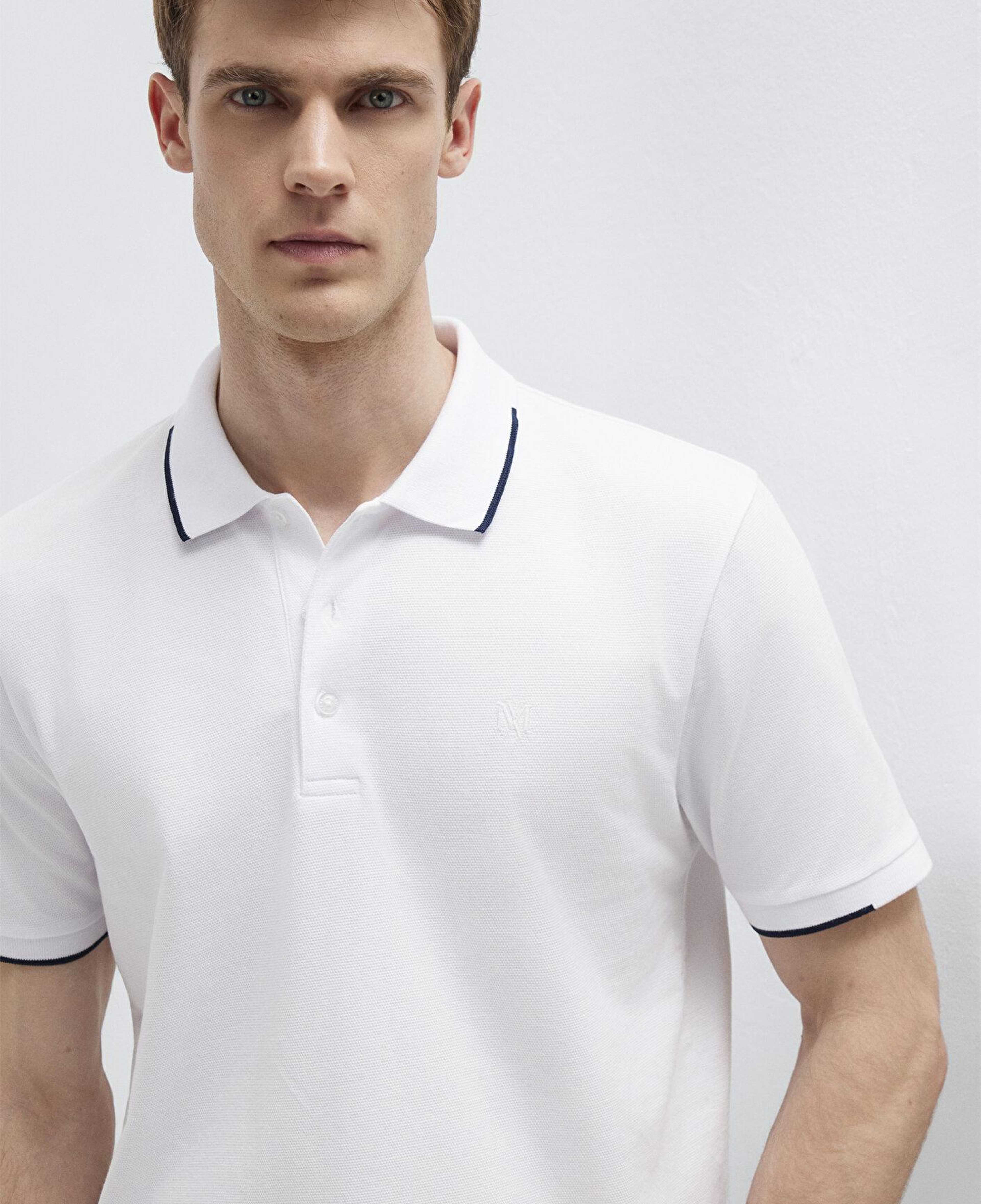 Mavi Beyaz Polo Tişört Regular Fit / Normal Kesim 0613272-620