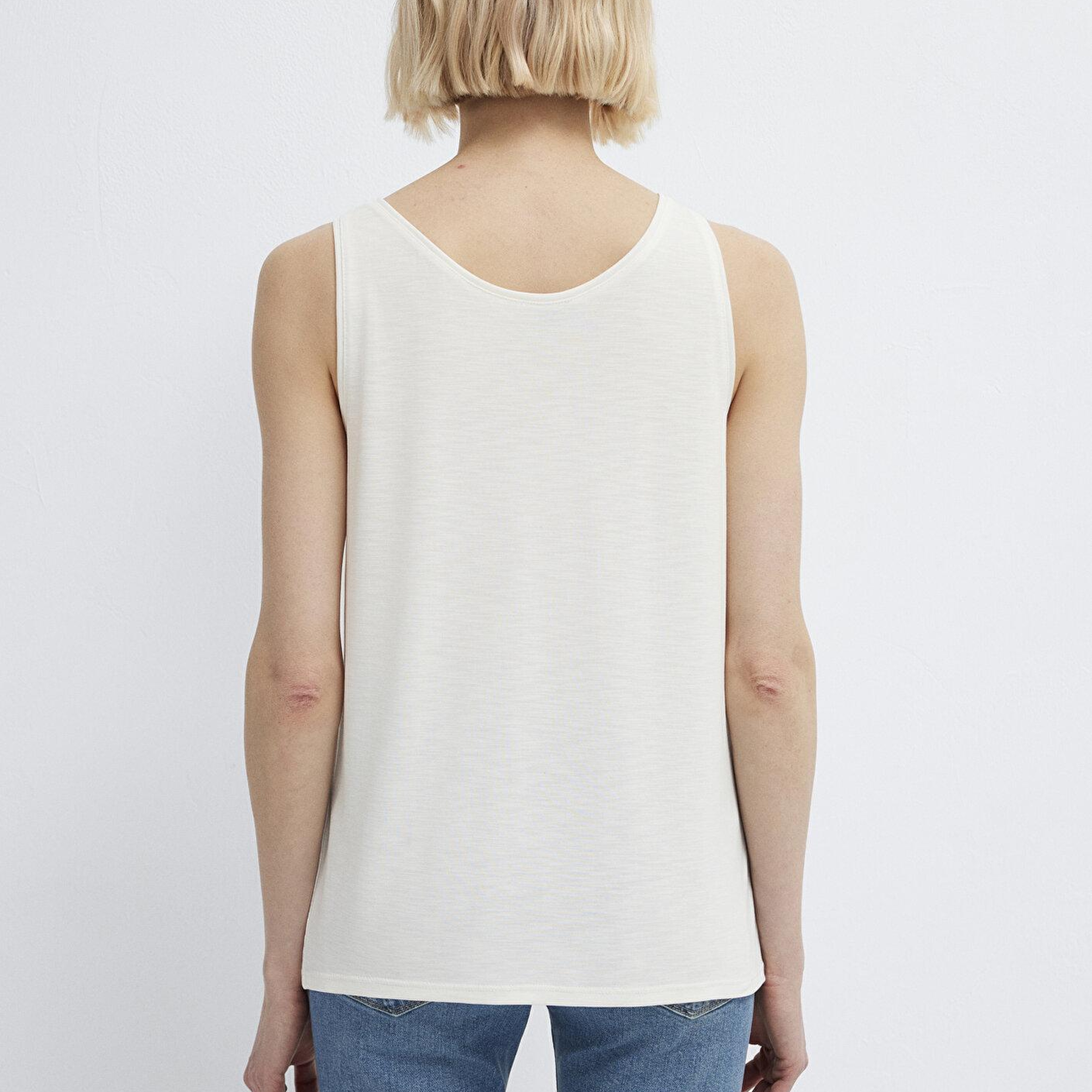 Mavi Ekru Atlet Slim Fit / Dar Kesim 1613216-70057