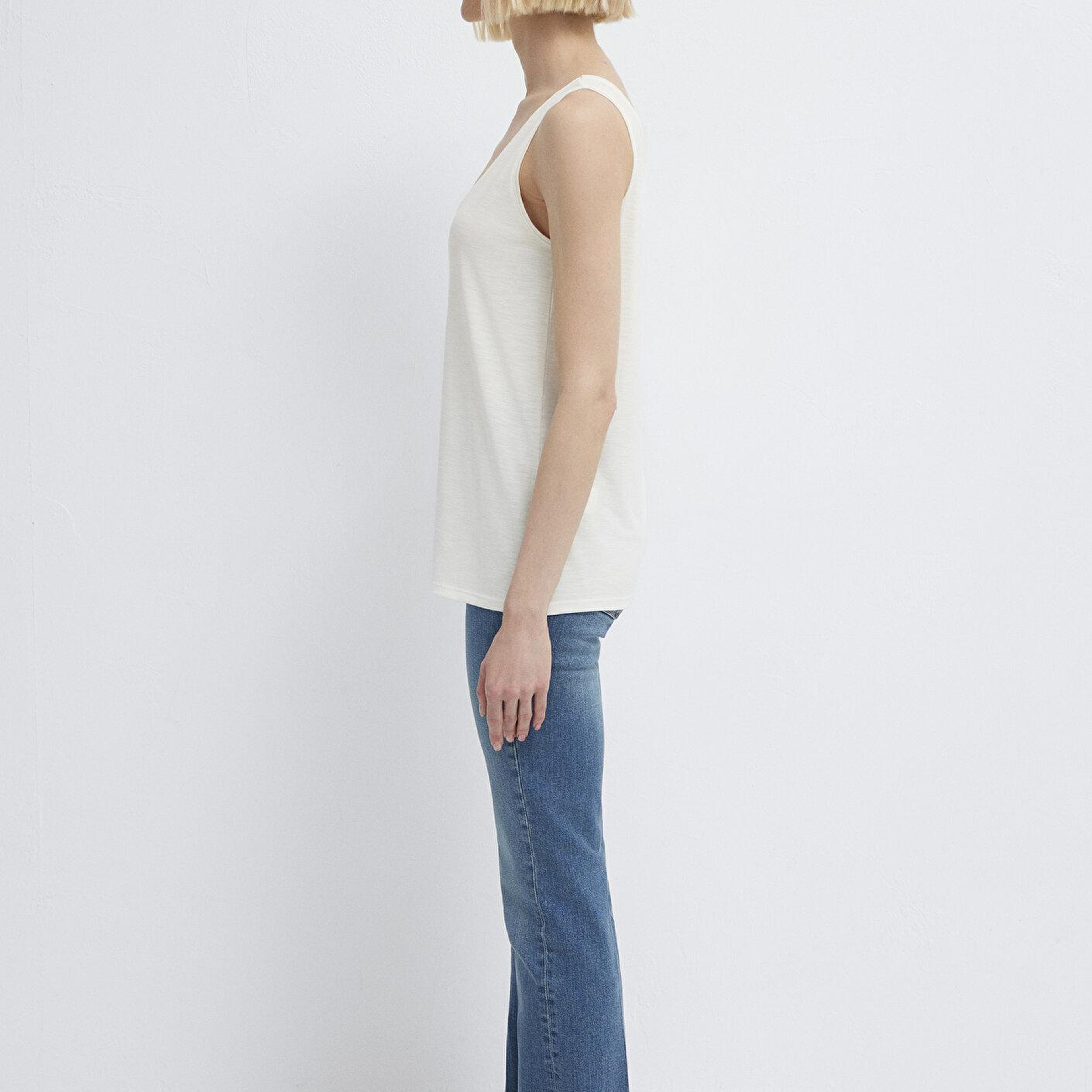 Mavi Ekru Atlet Slim Fit / Dar Kesim 1613216-70057