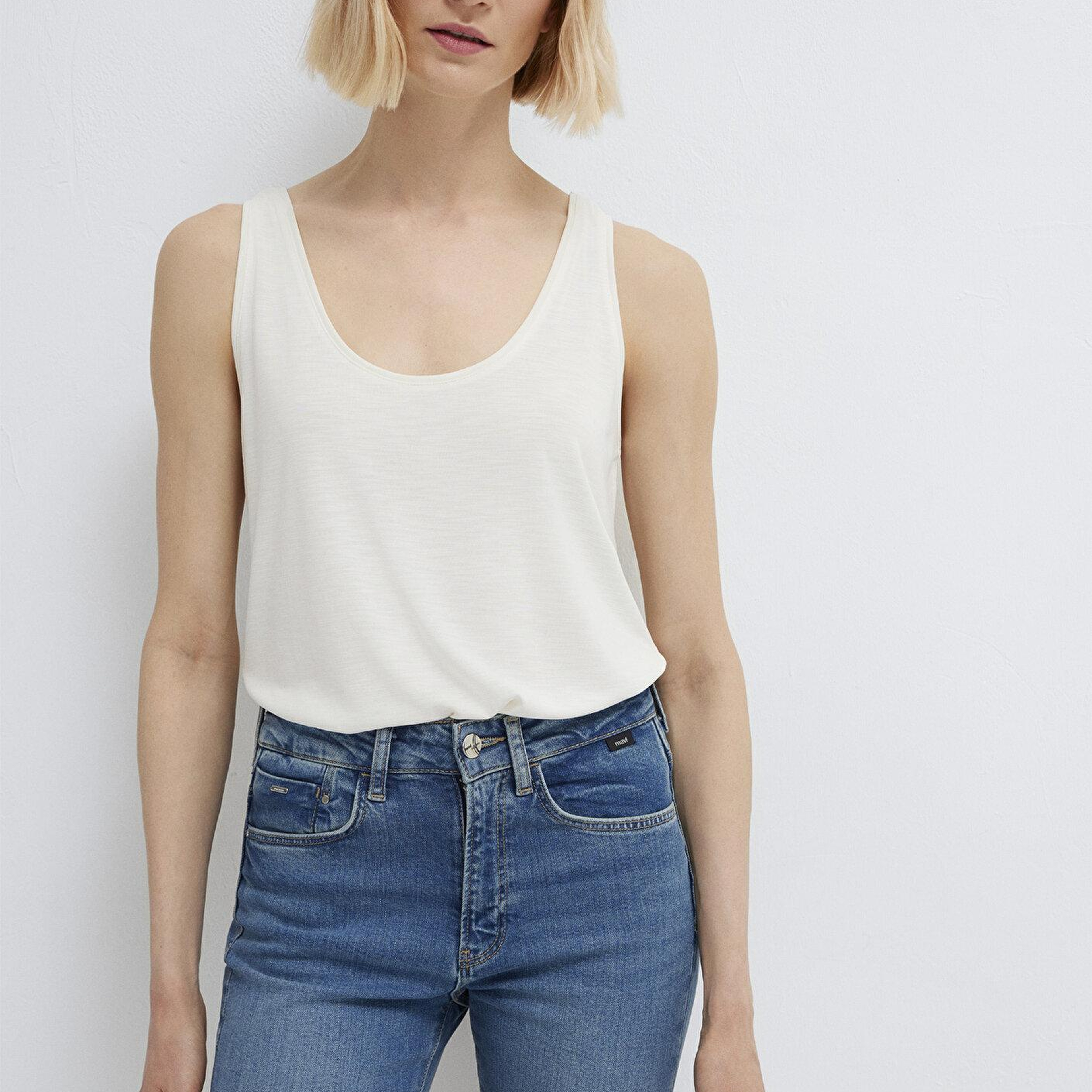 Mavi Ekru Atlet Slim Fit / Dar Kesim 1613216-70057