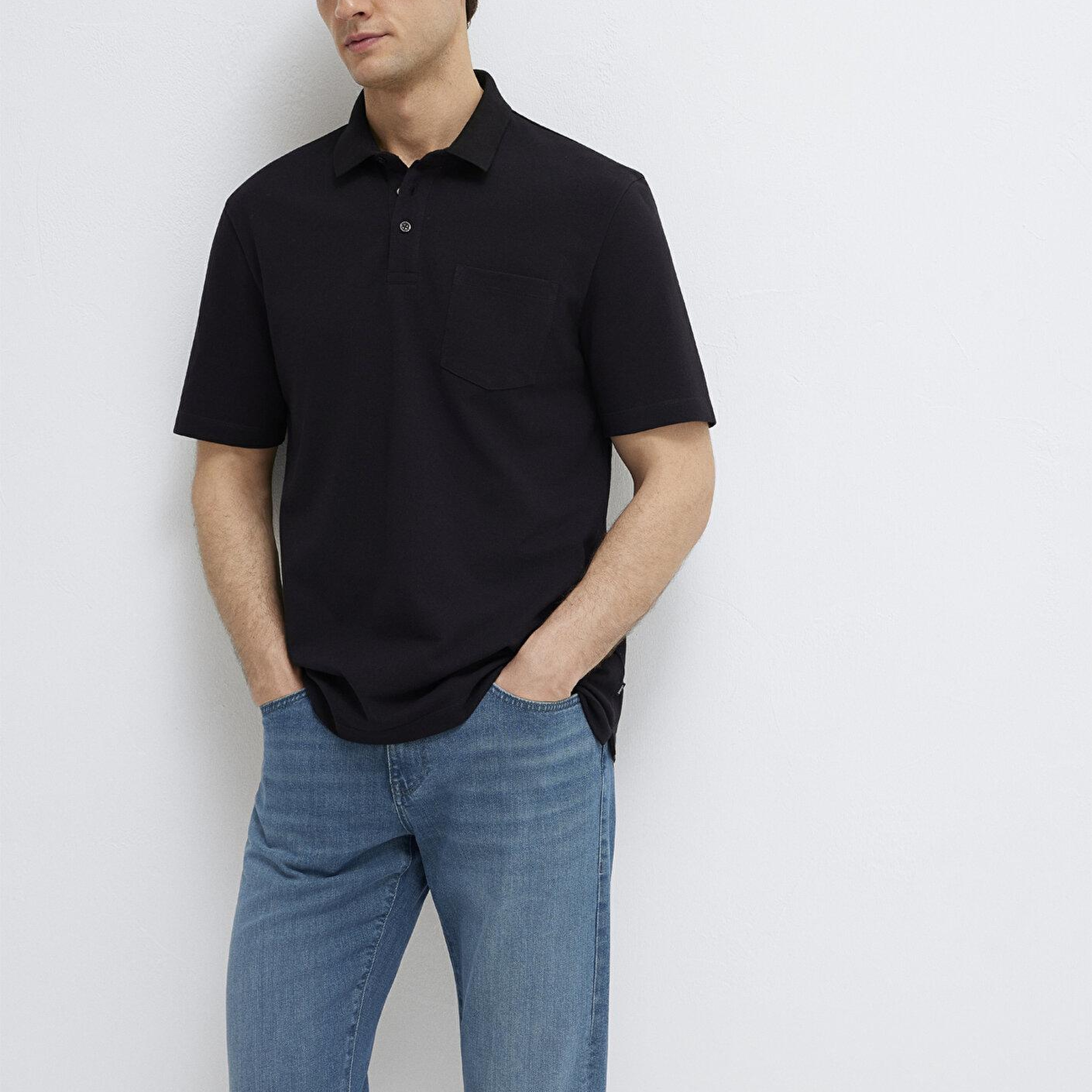 Mavi Siyah Polo Tişört Regular Fit / Normal Kesim 0613465-900