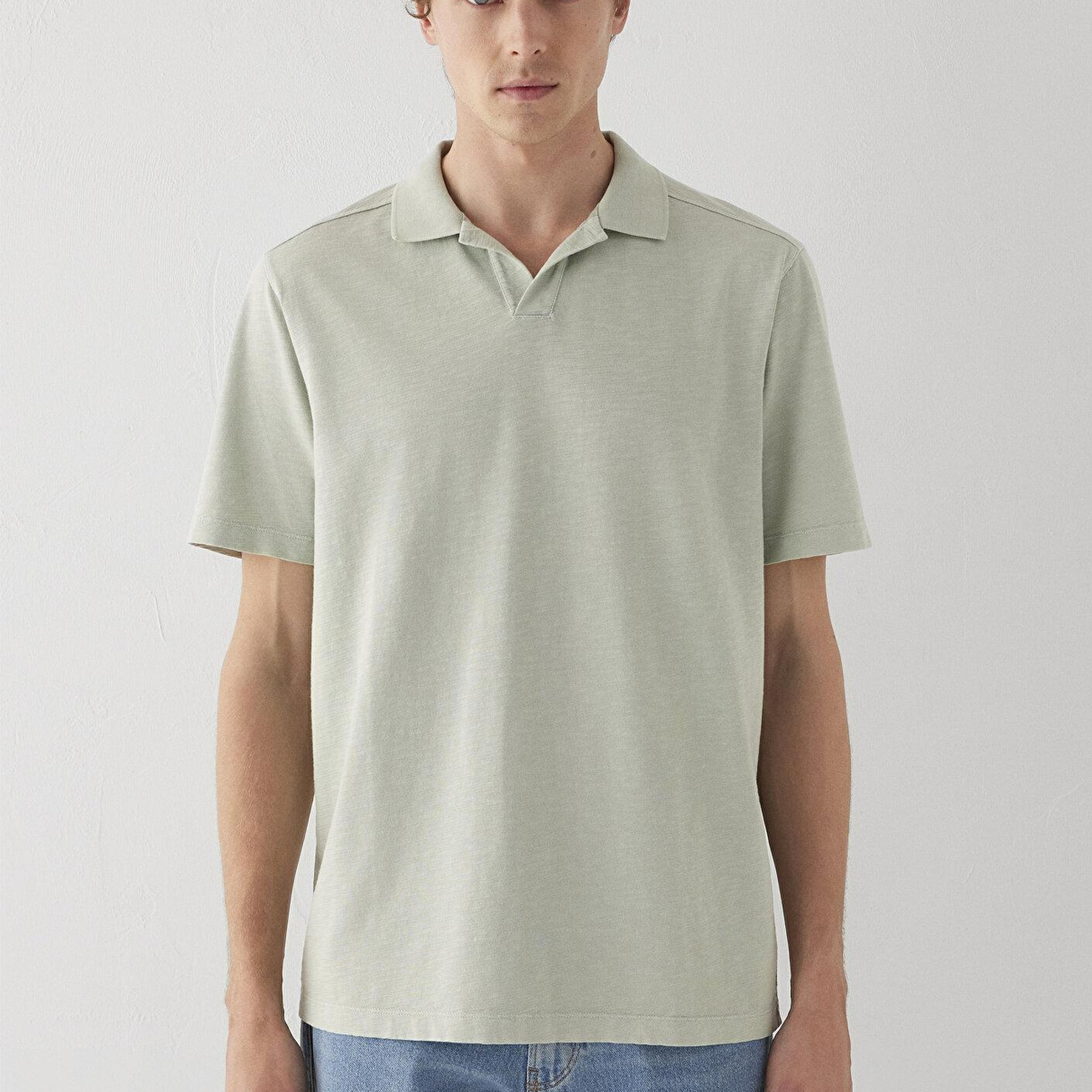 Mavi Yeşil Polo Tişört Regular Fit / Normal Kesim 0613313-71464