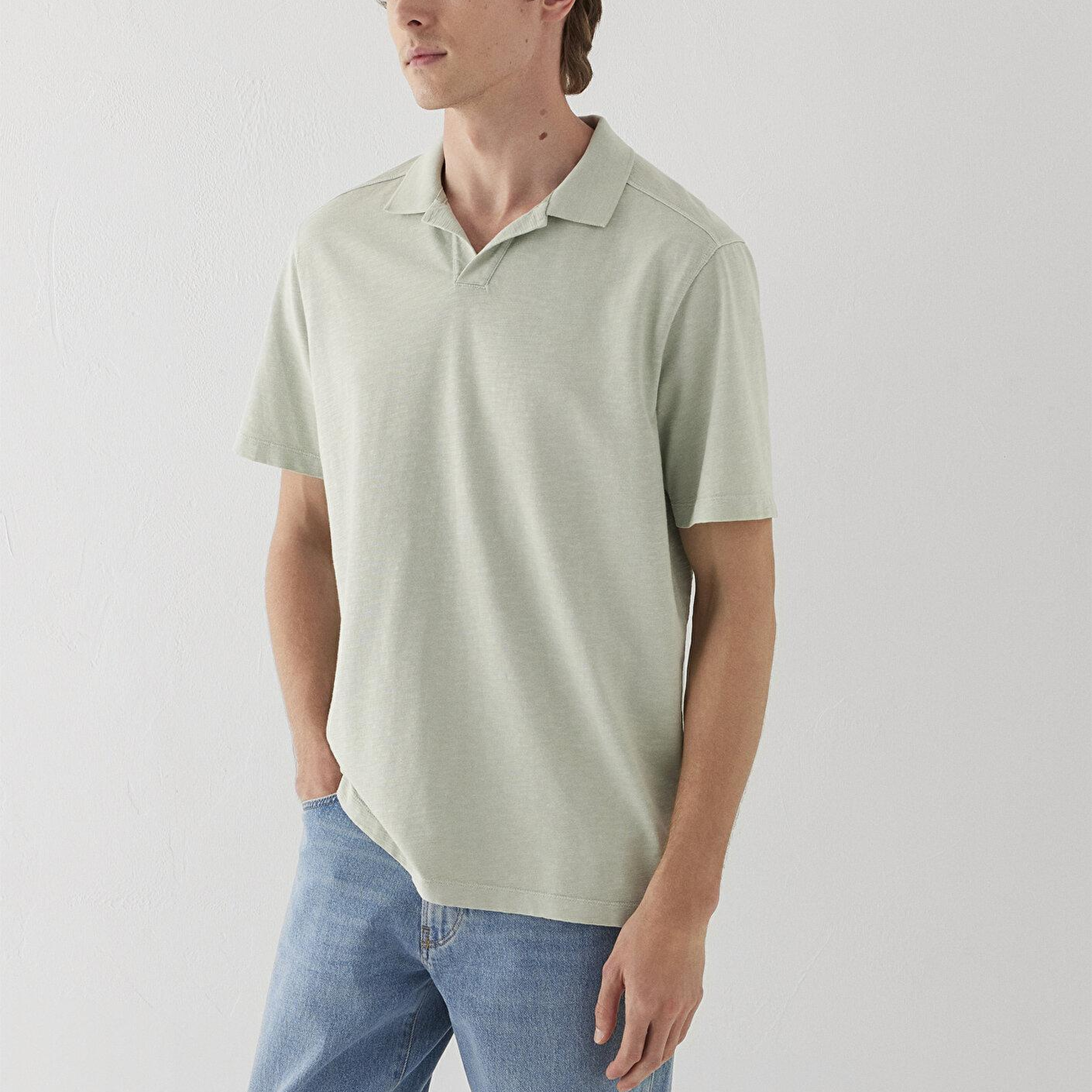 Mavi Yeşil Polo Tişört Regular Fit / Normal Kesim 0613313-71464