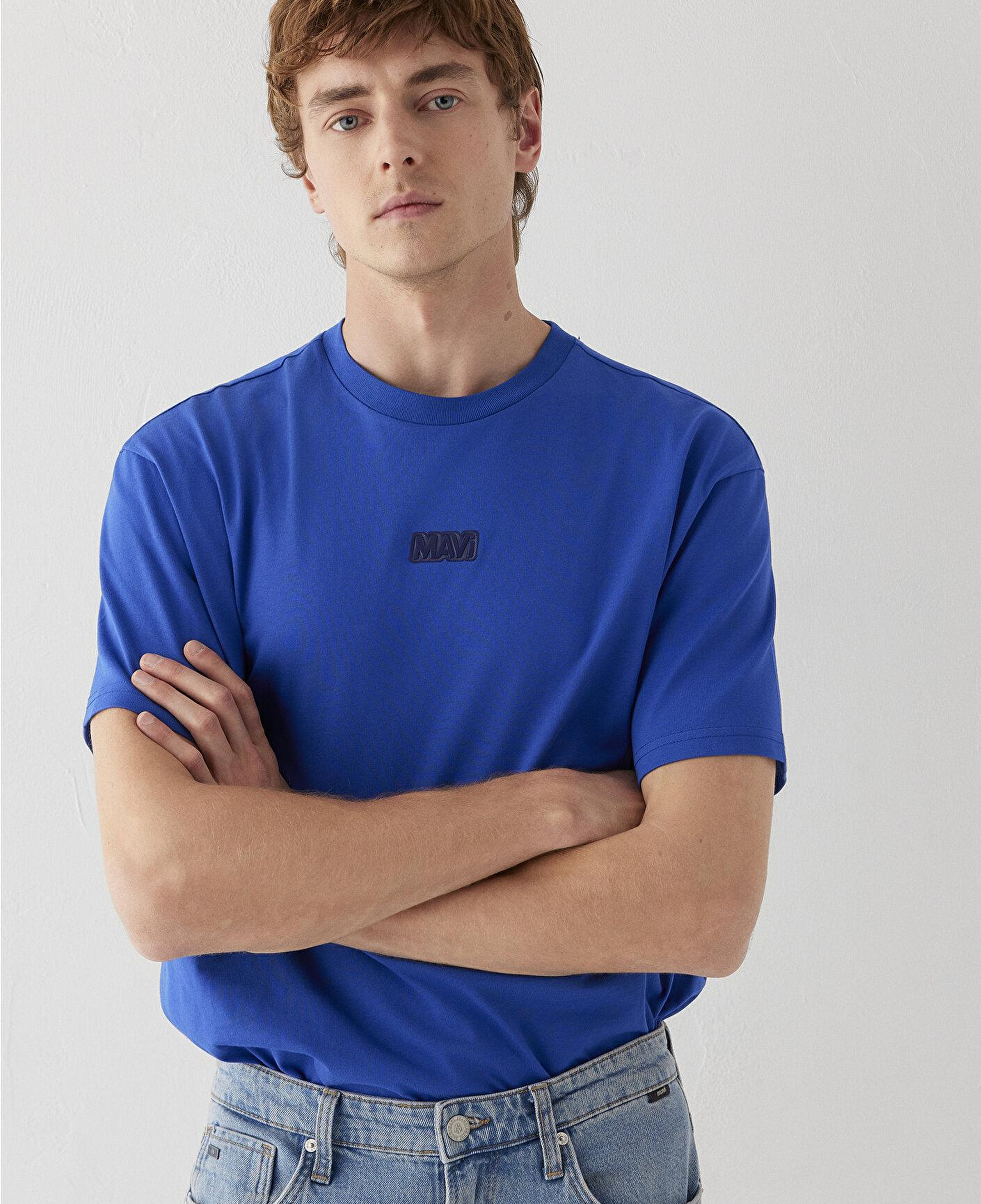 Mavi Mavi Logo Baskılı Mavi Tişört Loose Fit / Bol Rahat Kesim 0613349-70896