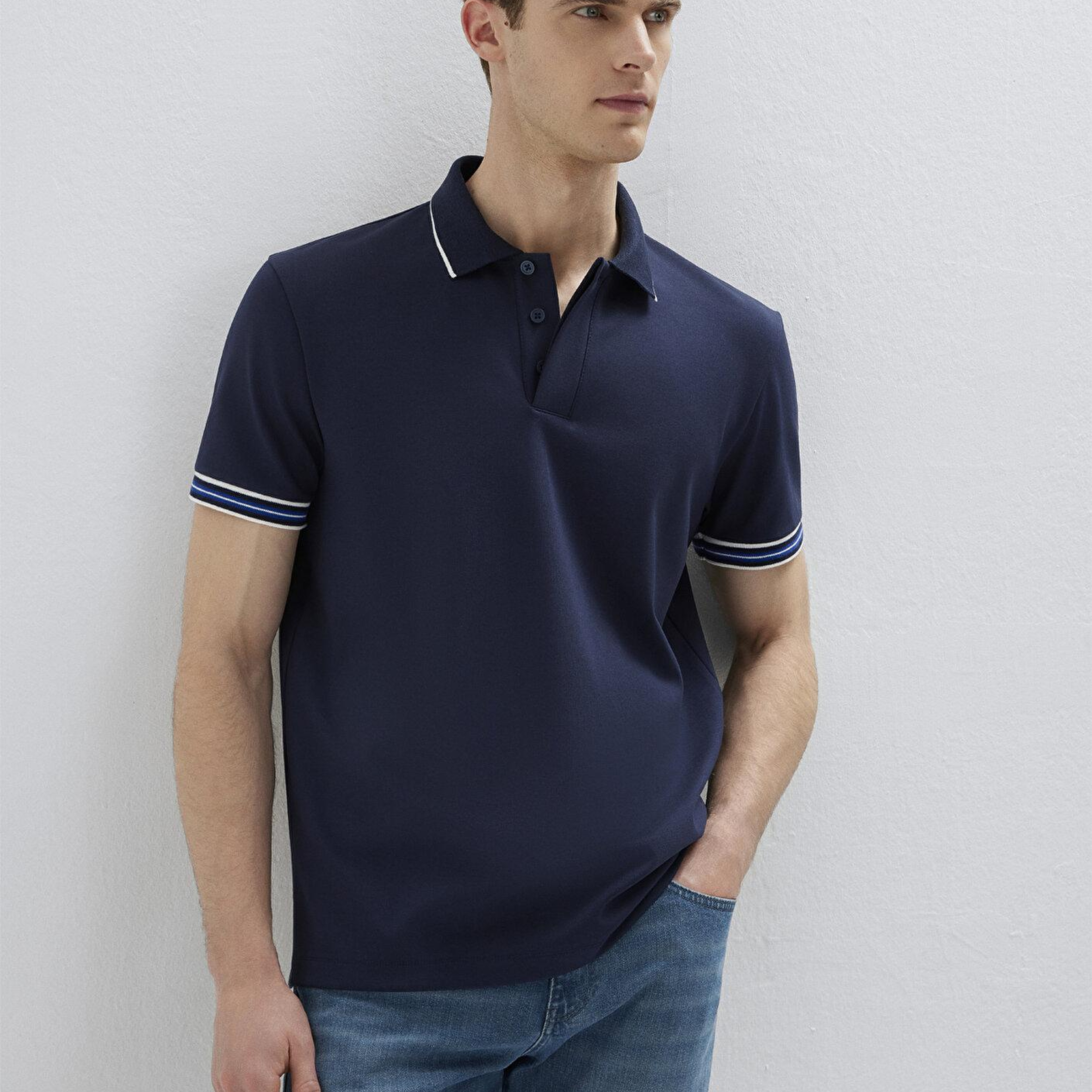 Mavi Mavi Black Lacivert Polo Tişört Regular Fit / Normal Kesim 0613369-70490