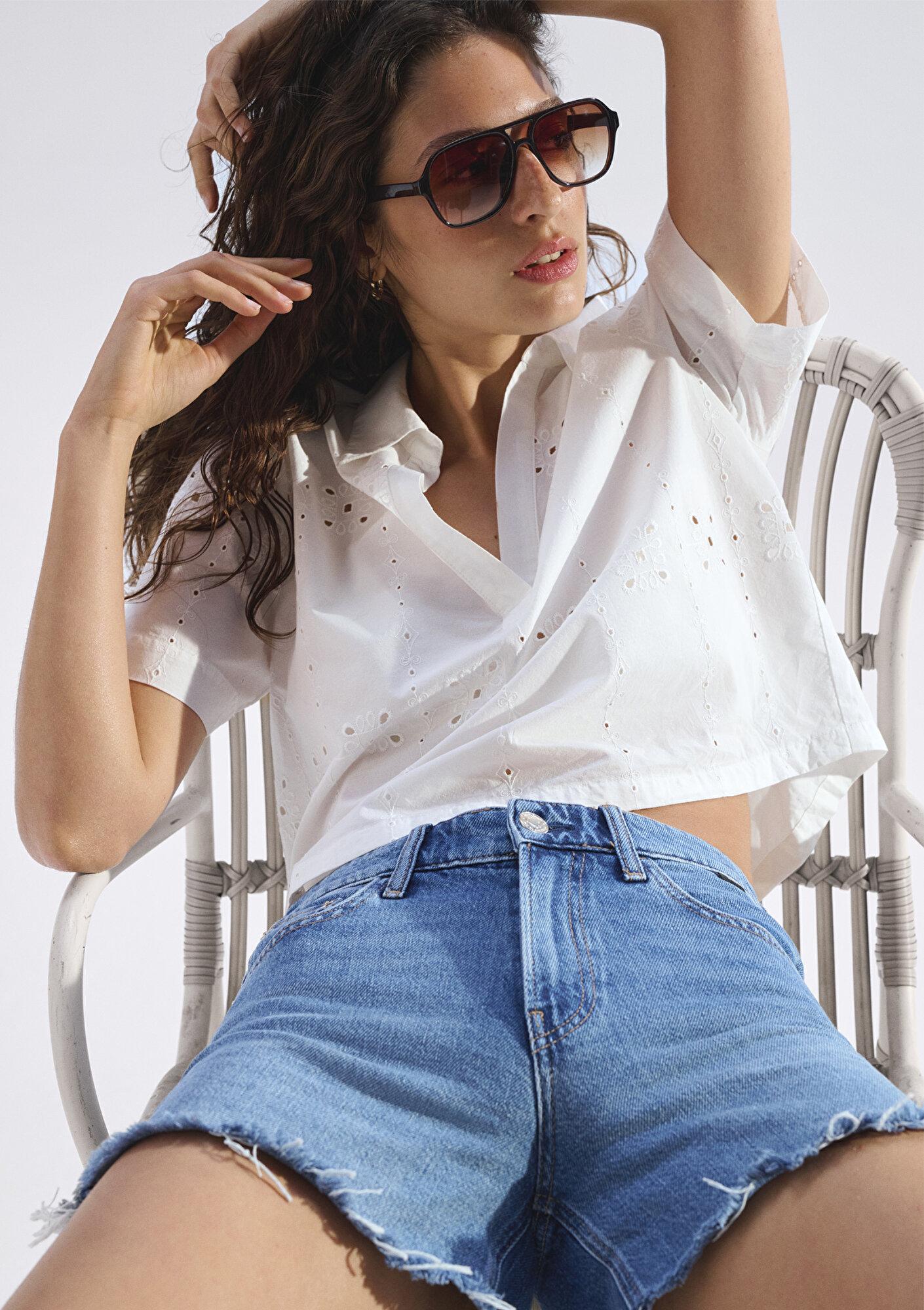 Mavi TAYLOR SHORT Classic Denim Koyu Mavi Jean Şort 1421021-A3194
