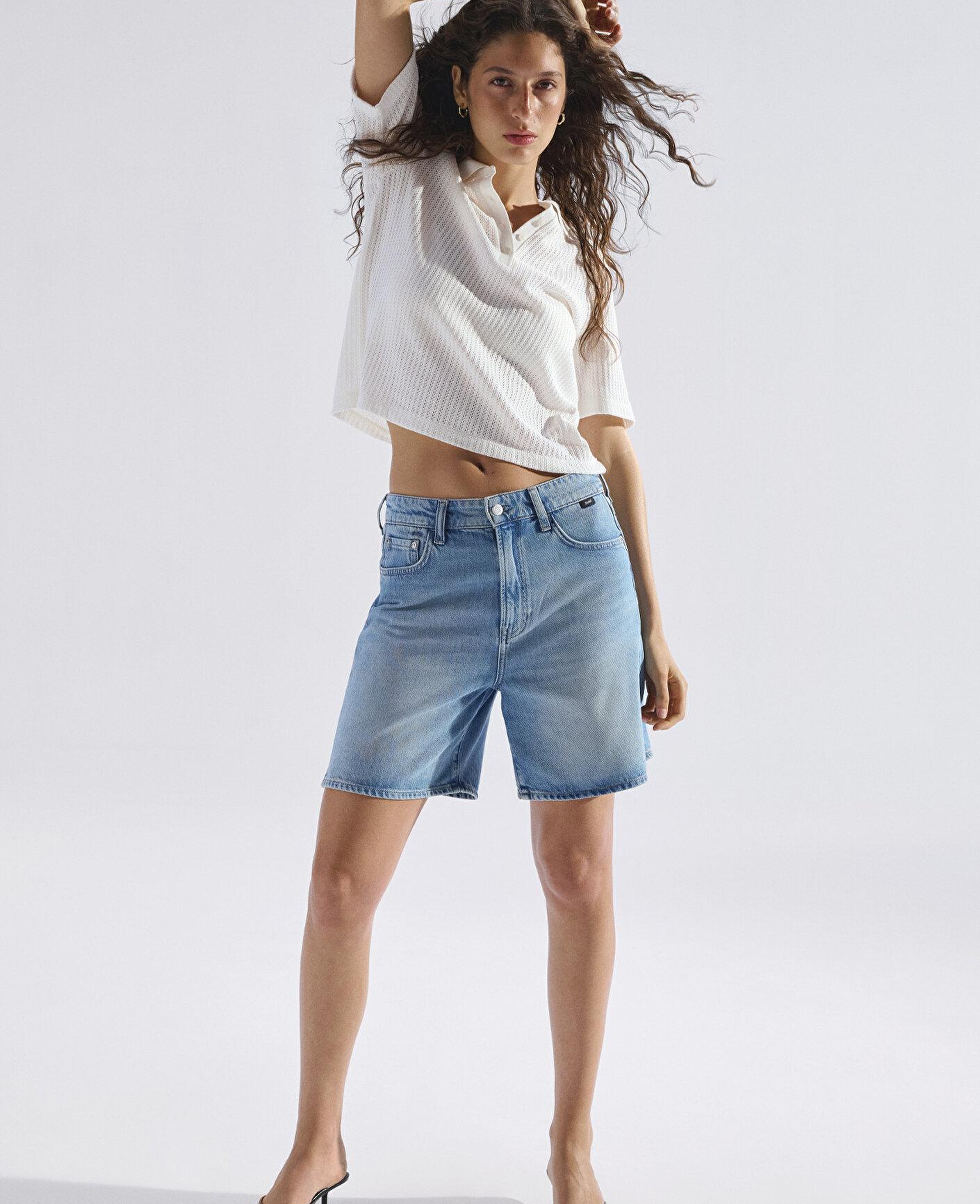Mavi SIENA SHORT Classic Denim Vintage Açık Mavi Jean Şort 1421033-A3924