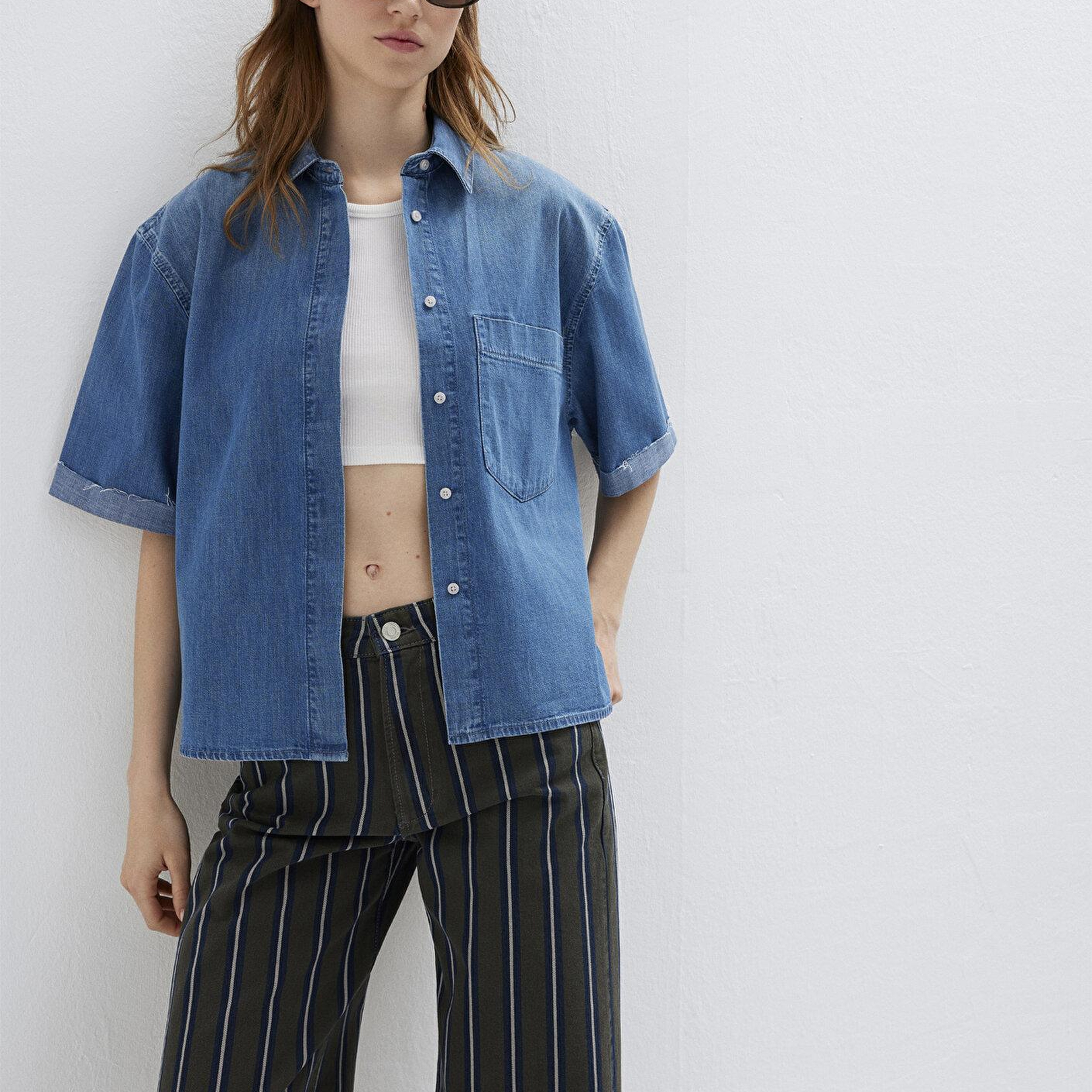 Mavi Nelly Mavi Edition Indigo Mavisi Jean Gömlek Boxy Fit 1221024-A3166