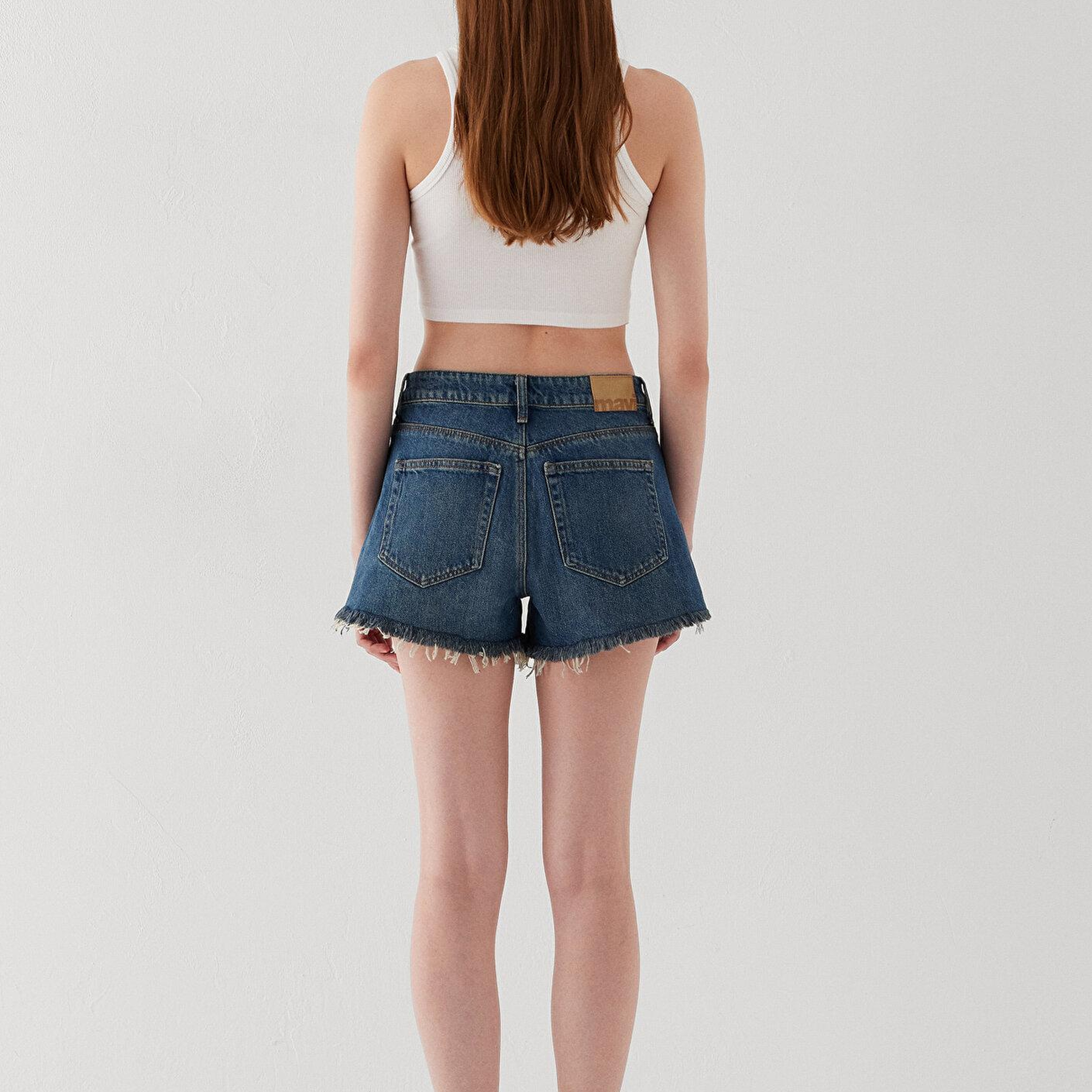 Mavi Rosie 90lar Yırtıklı Indigo Mavisi Jean Şort 14474A3187
