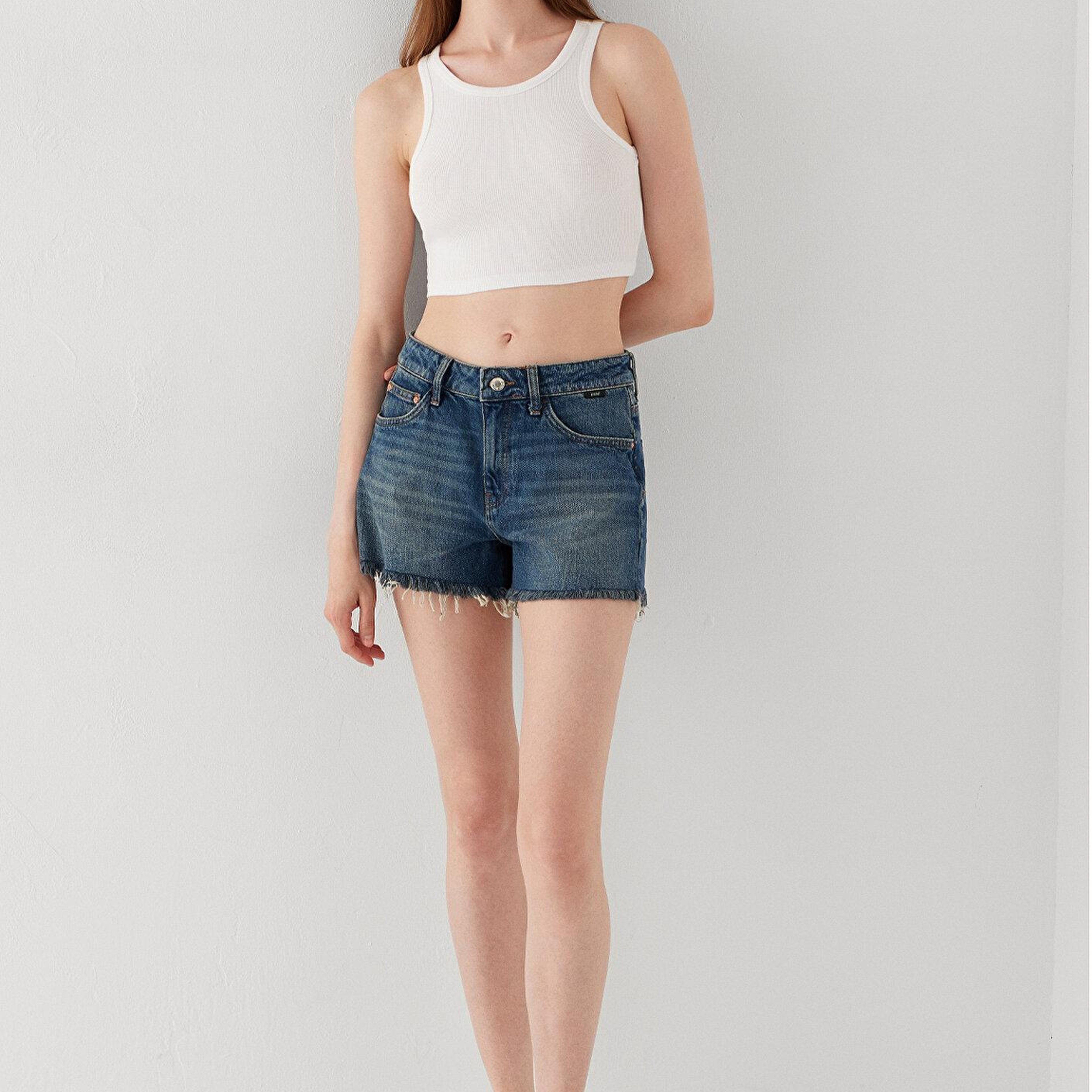 Mavi Rosie 90lar Yırtıklı Indigo Mavisi Jean Şort 14474A3187