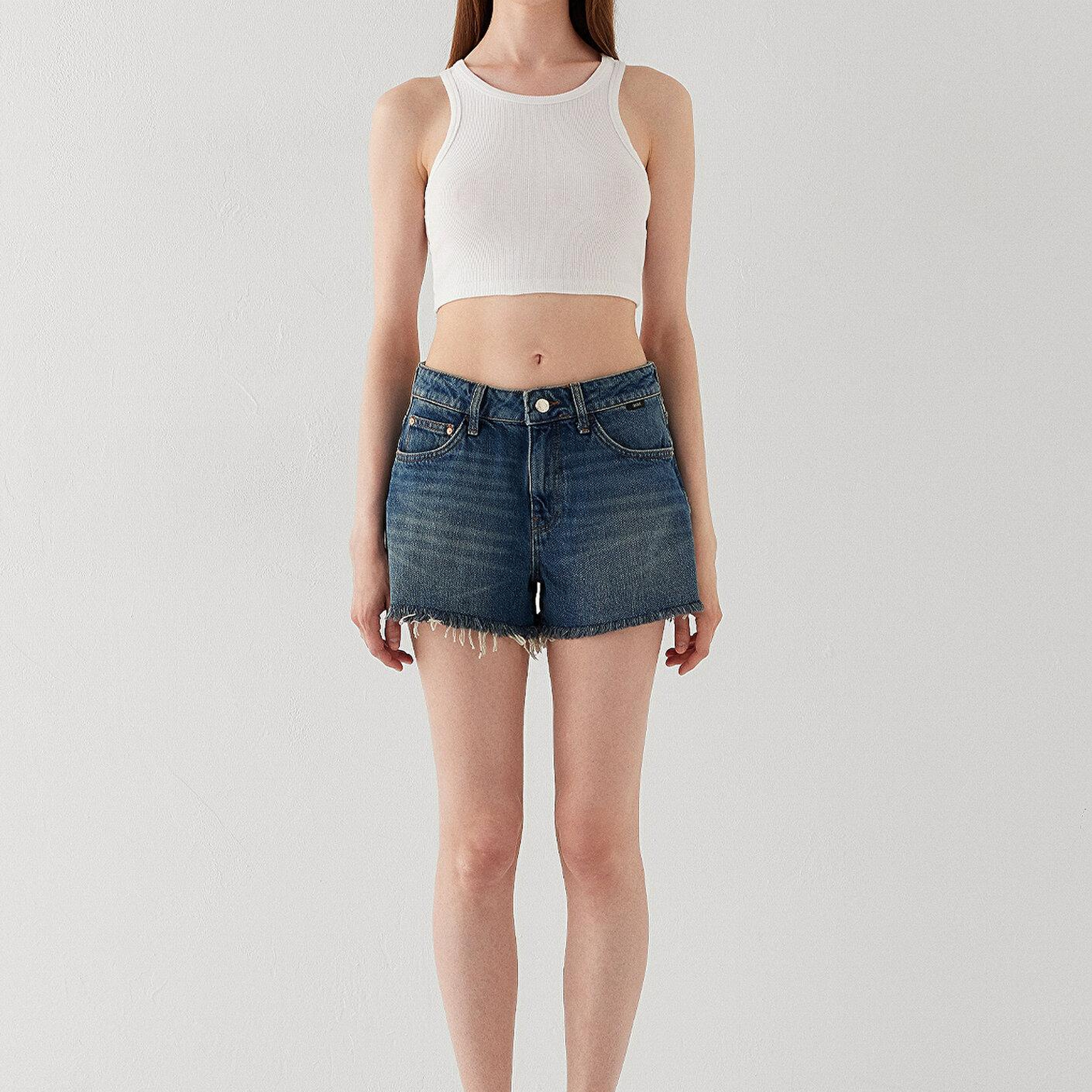 Mavi Rosie 90lar Yırtıklı Indigo Mavisi Jean Şort 14474A3187