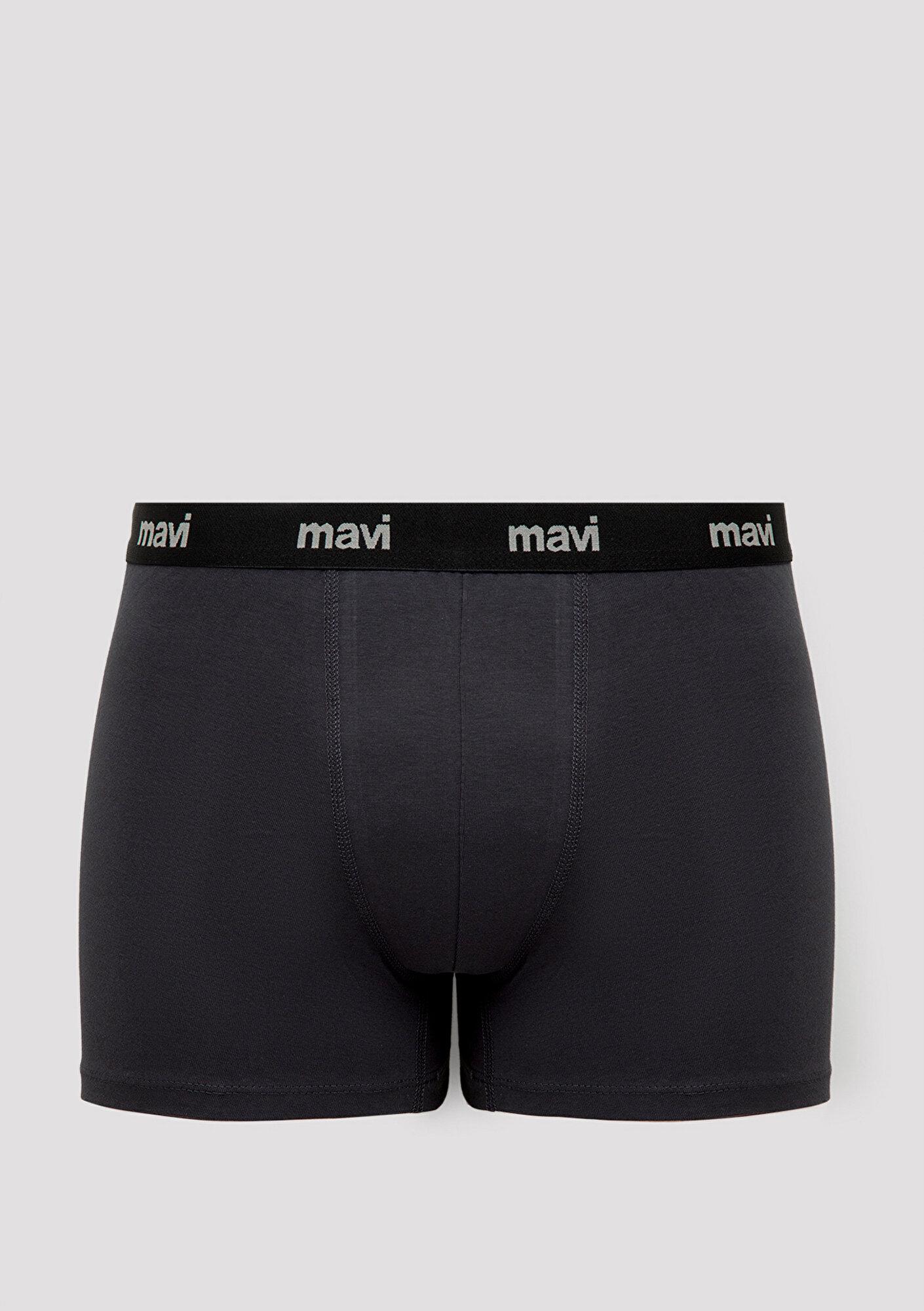 Mavi 3lü Baskılı Gri Boxer 0912350-32174