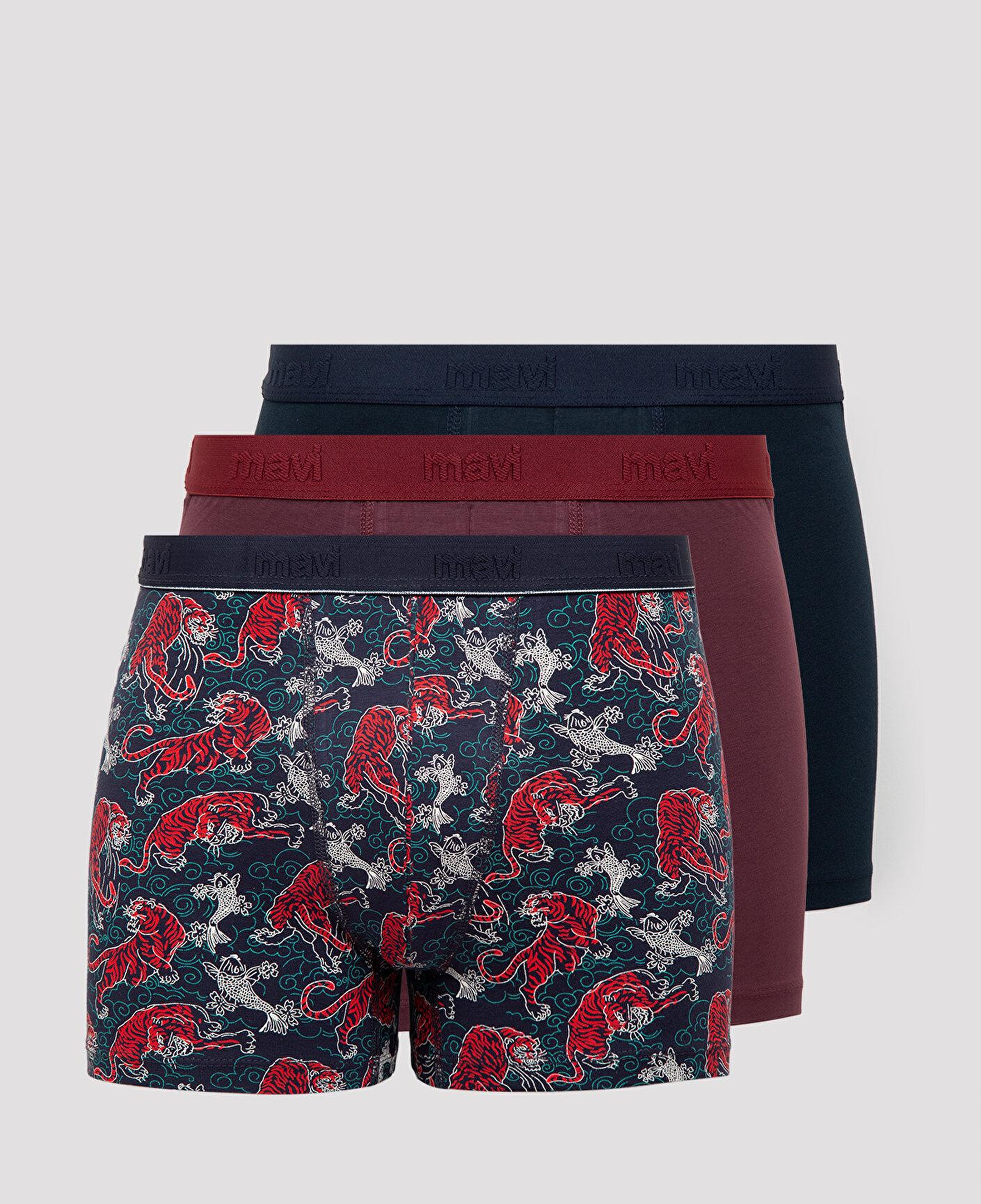 Mavi 3lü Baskılı Boxer 0912351-24413