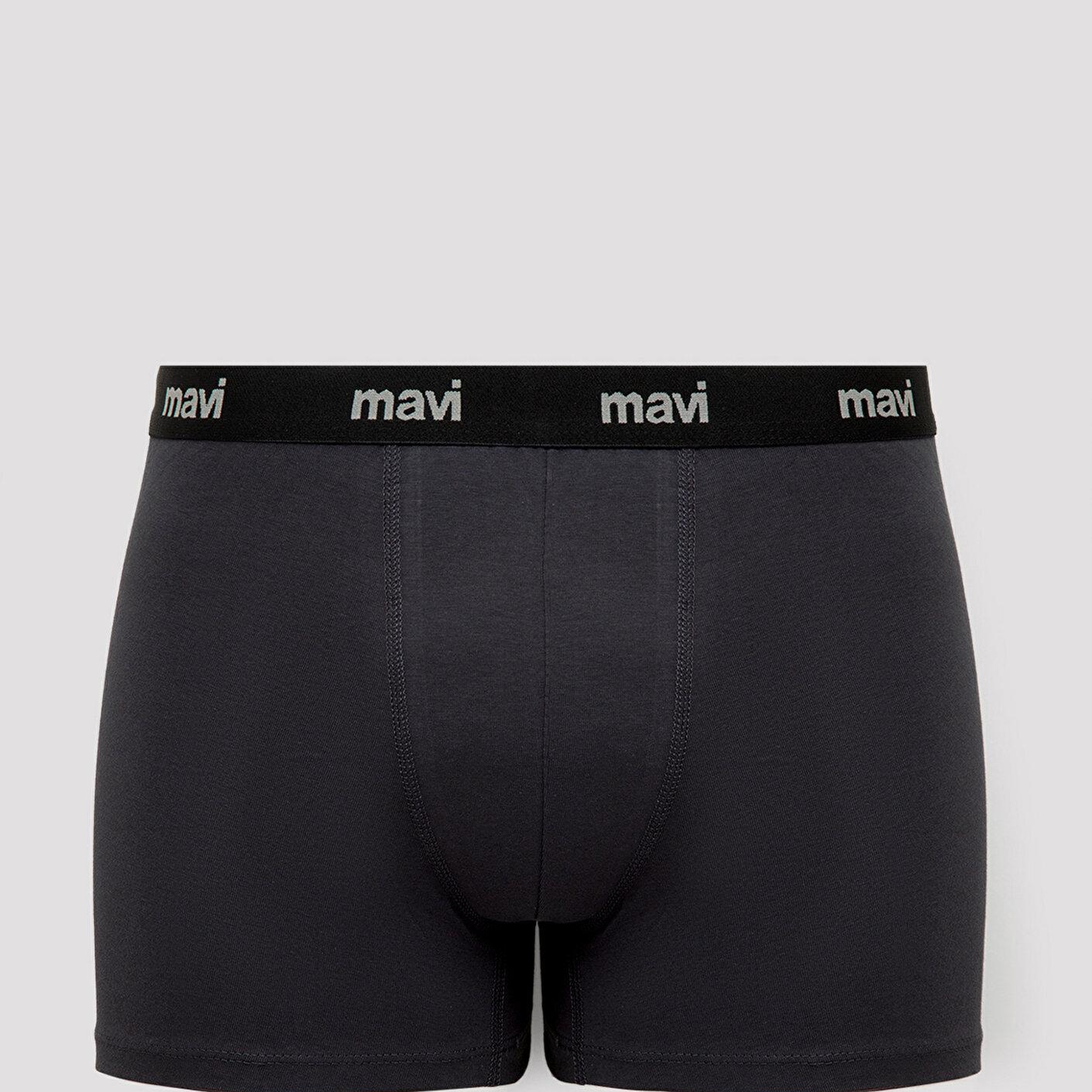 Mavi 3lü Baskılı Gri Boxer 0912350-32174