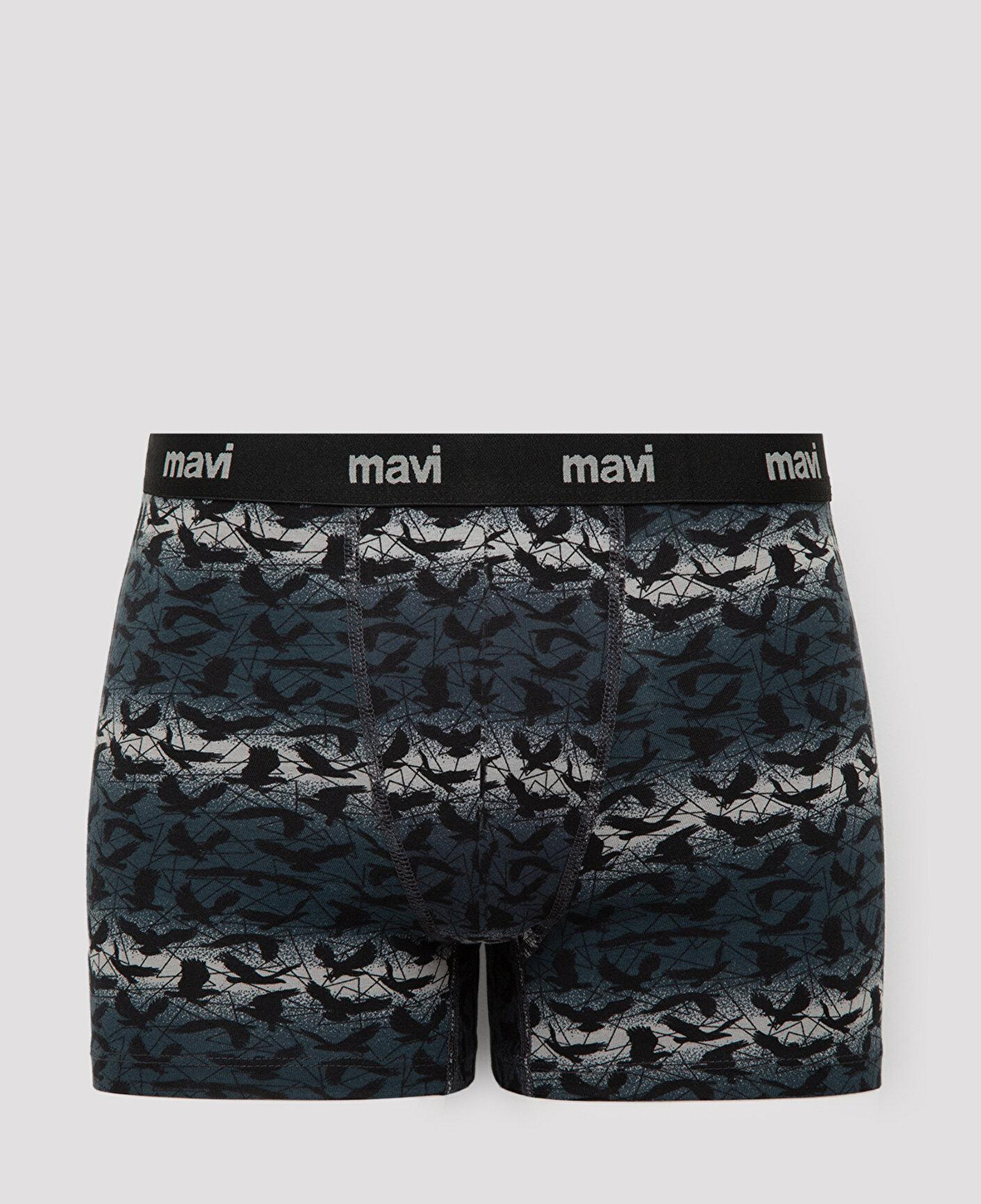 Mavi 3lü Baskılı Gri Boxer 0912350-32174