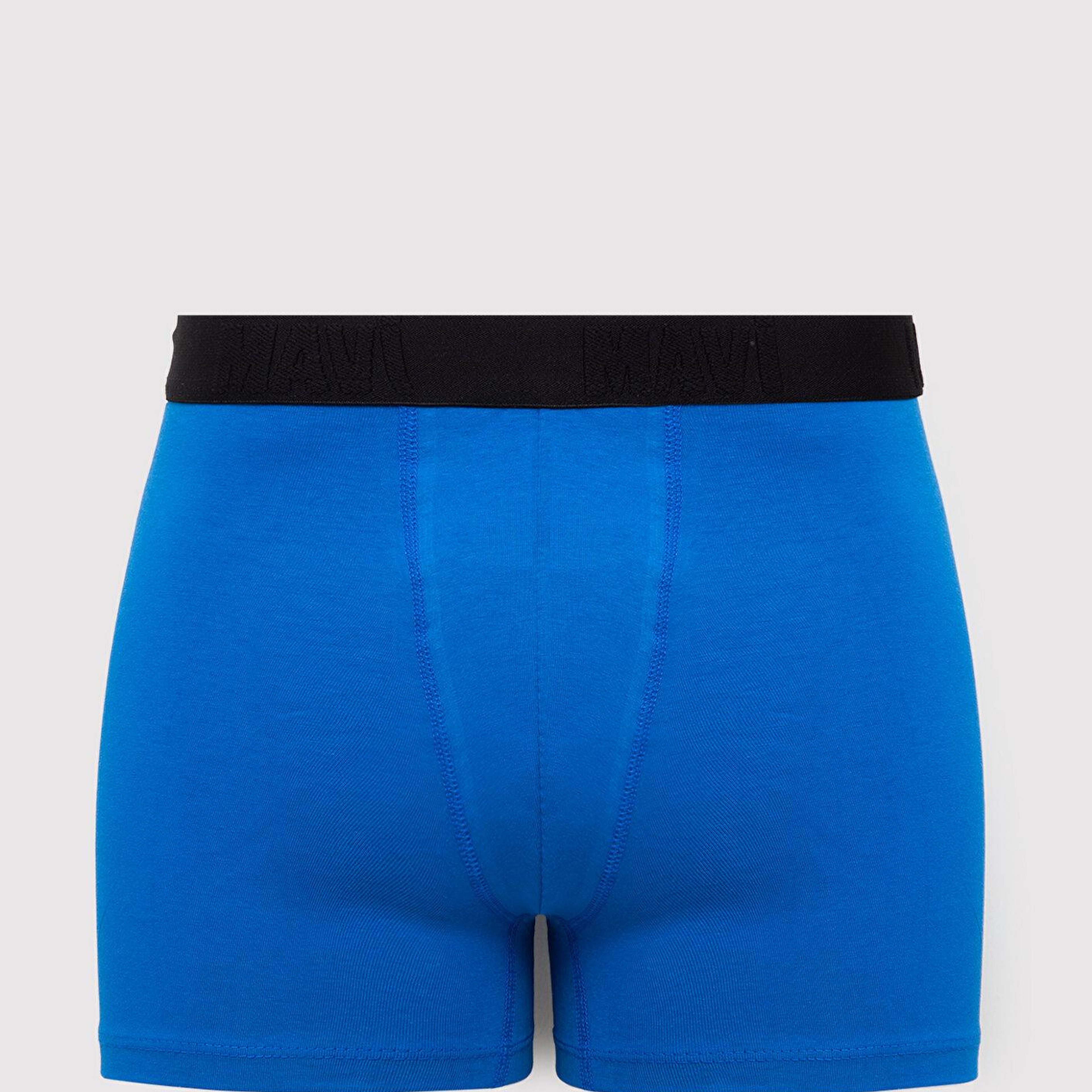 Mavi 3lü Baskılı Lacivert Boxer 0912349-25723