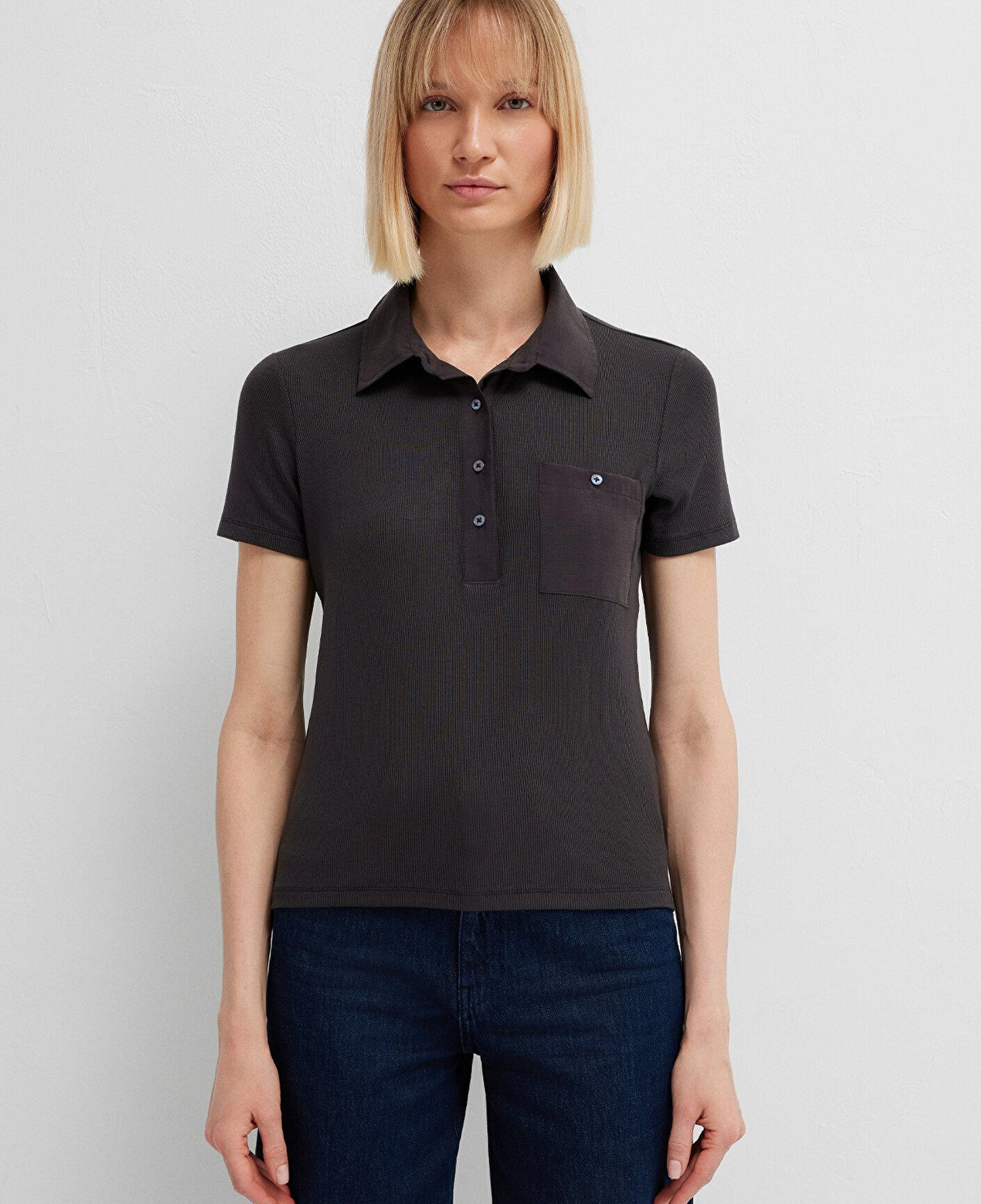 Mavi Antrasit Tişört Semi Slim Fit / Yarı Dar Kesim 1613849-70087
