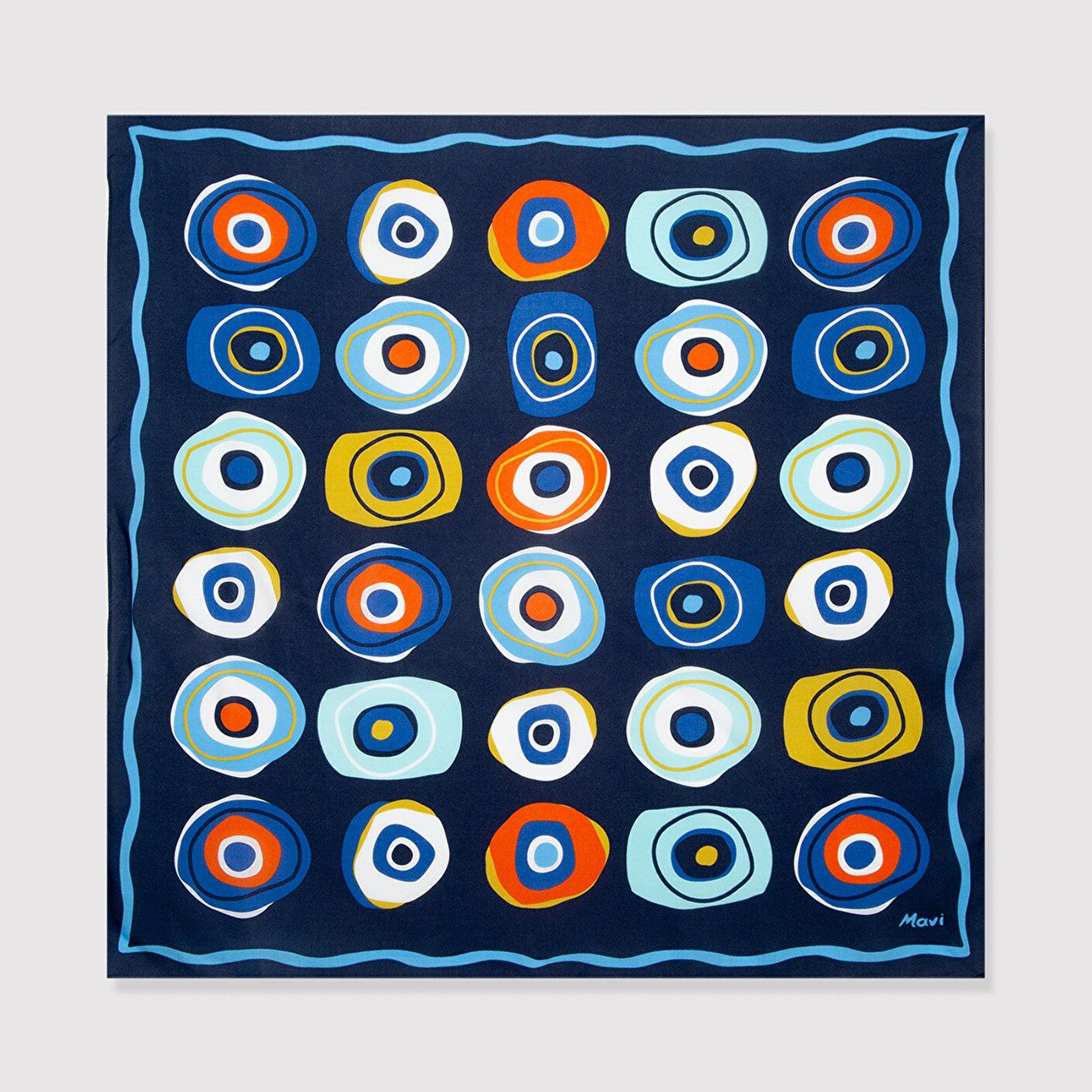 Mavi Nazar Boncuğu Baskılı Lacivert Bandana 1914271-16433