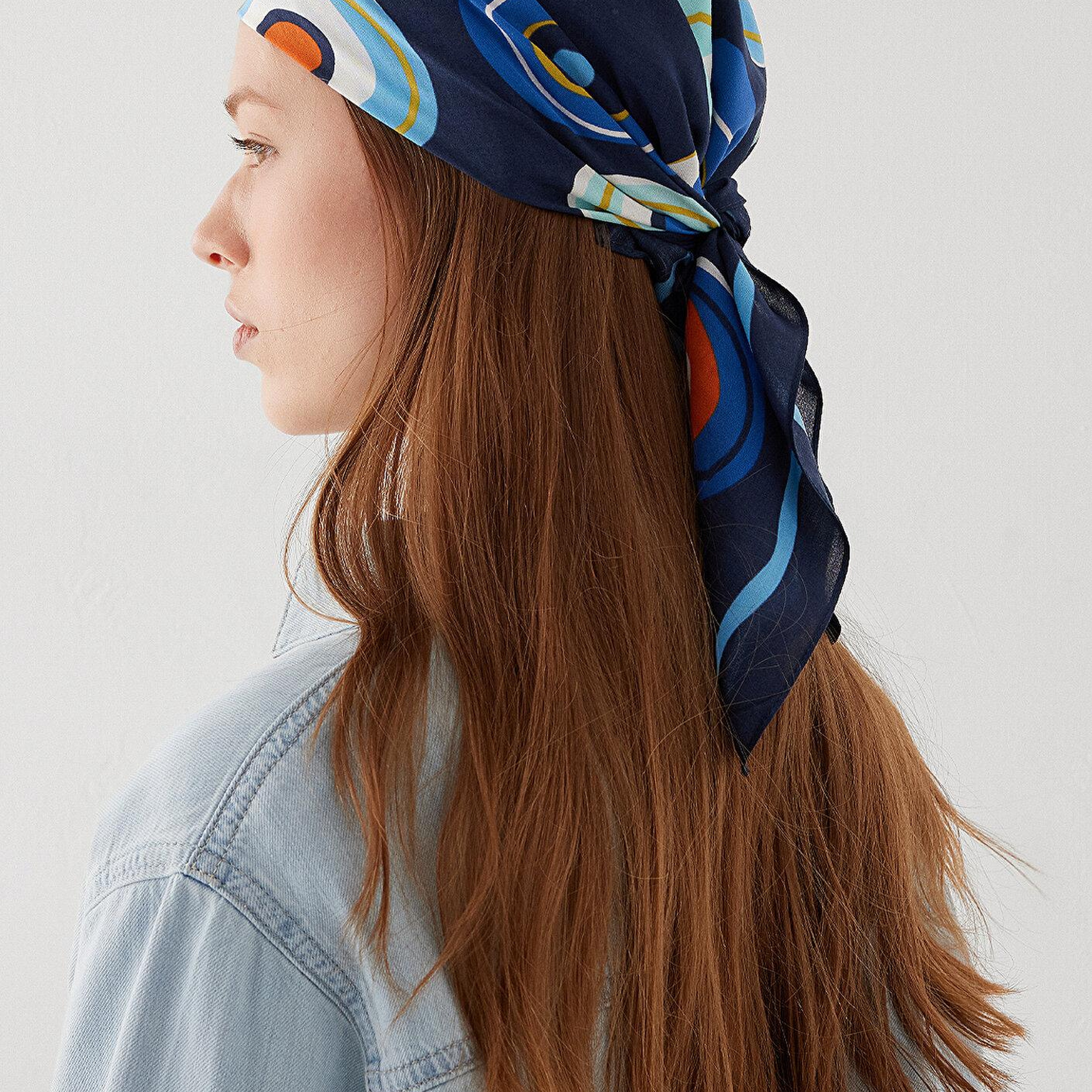Mavi Nazar Boncuğu Baskılı Lacivert Bandana 1914271-16433