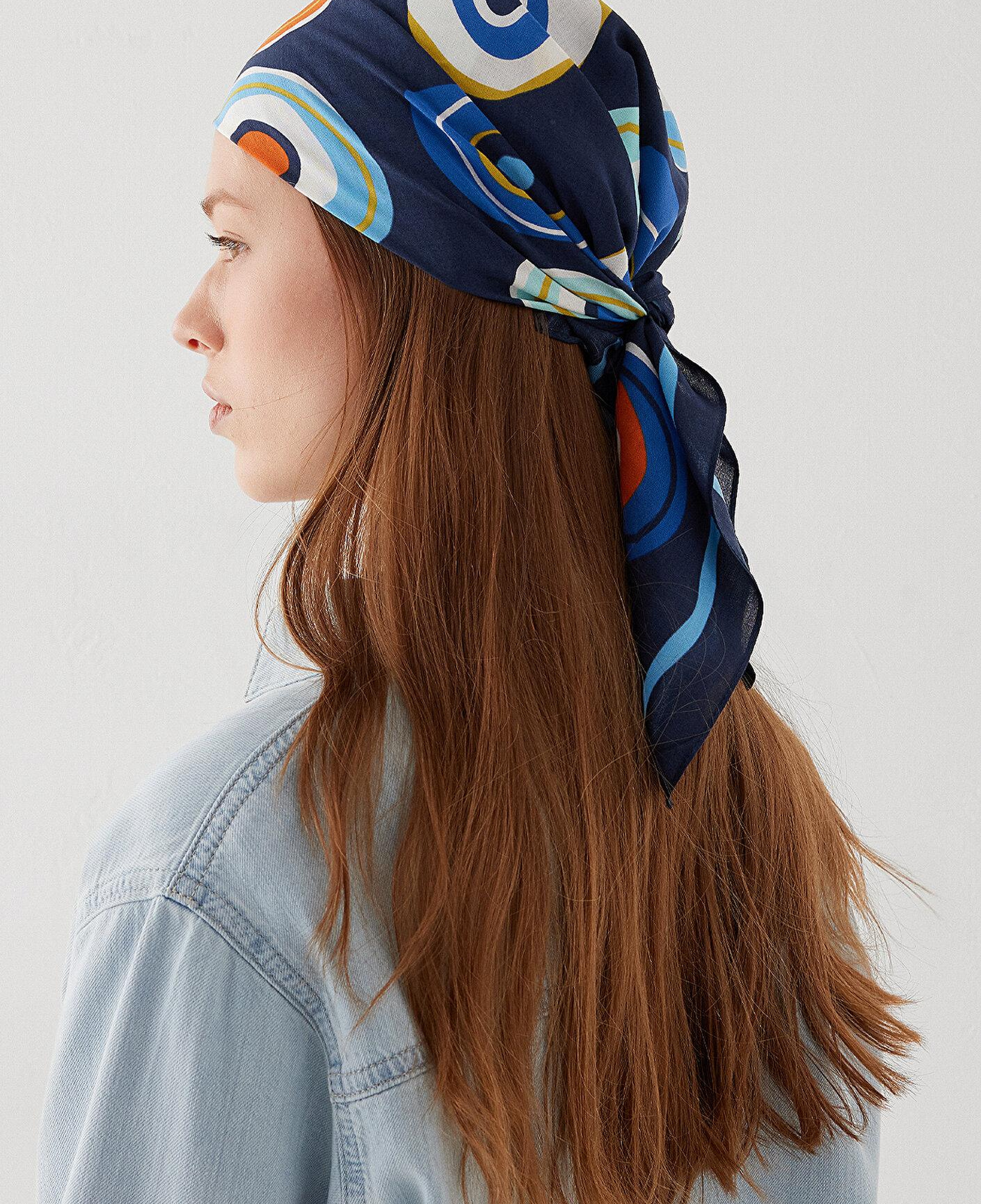 Mavi Nazar Boncuğu Baskılı Lacivert Bandana 1914271-16433