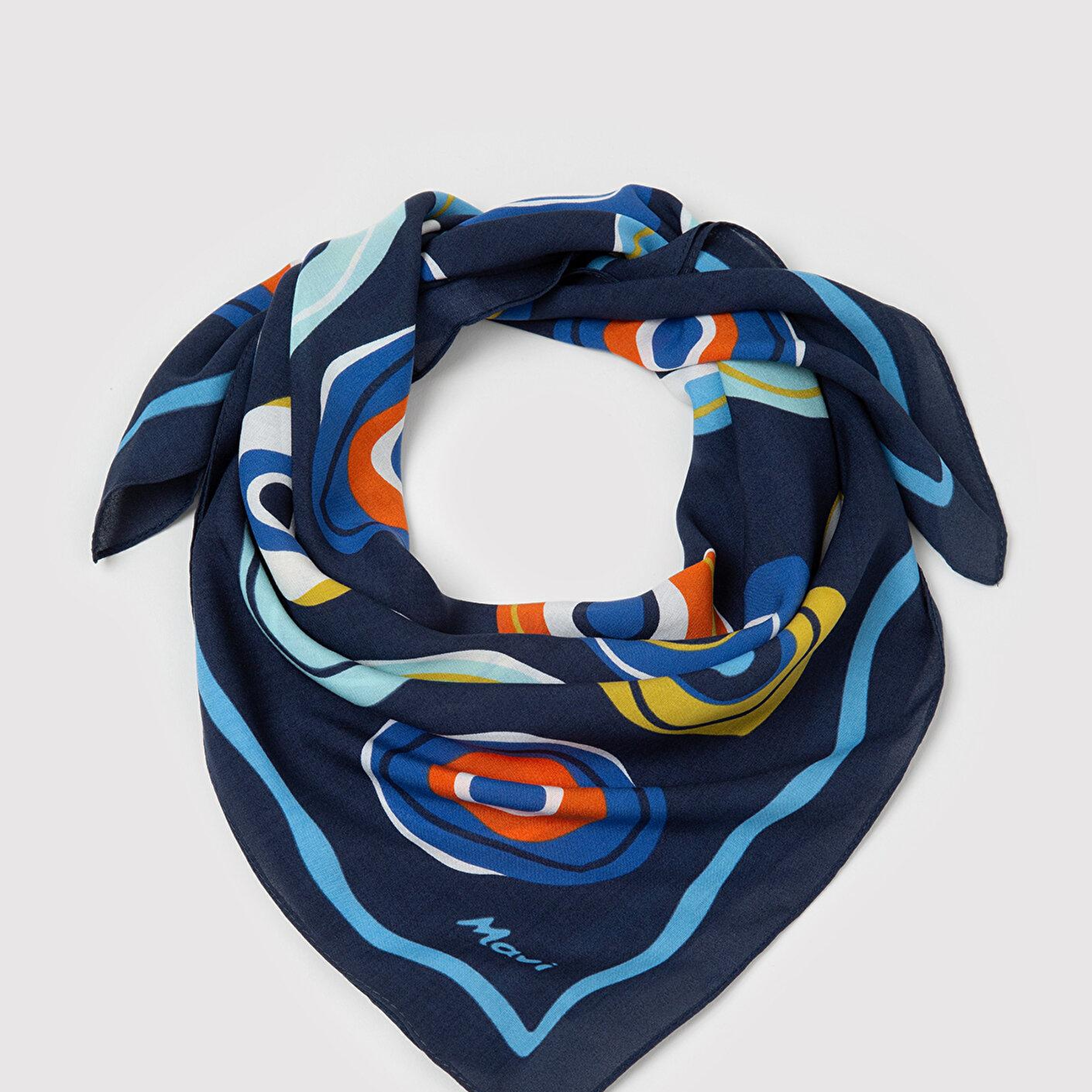 Mavi Nazar Boncuğu Baskılı Lacivert Bandana 1914271-16433