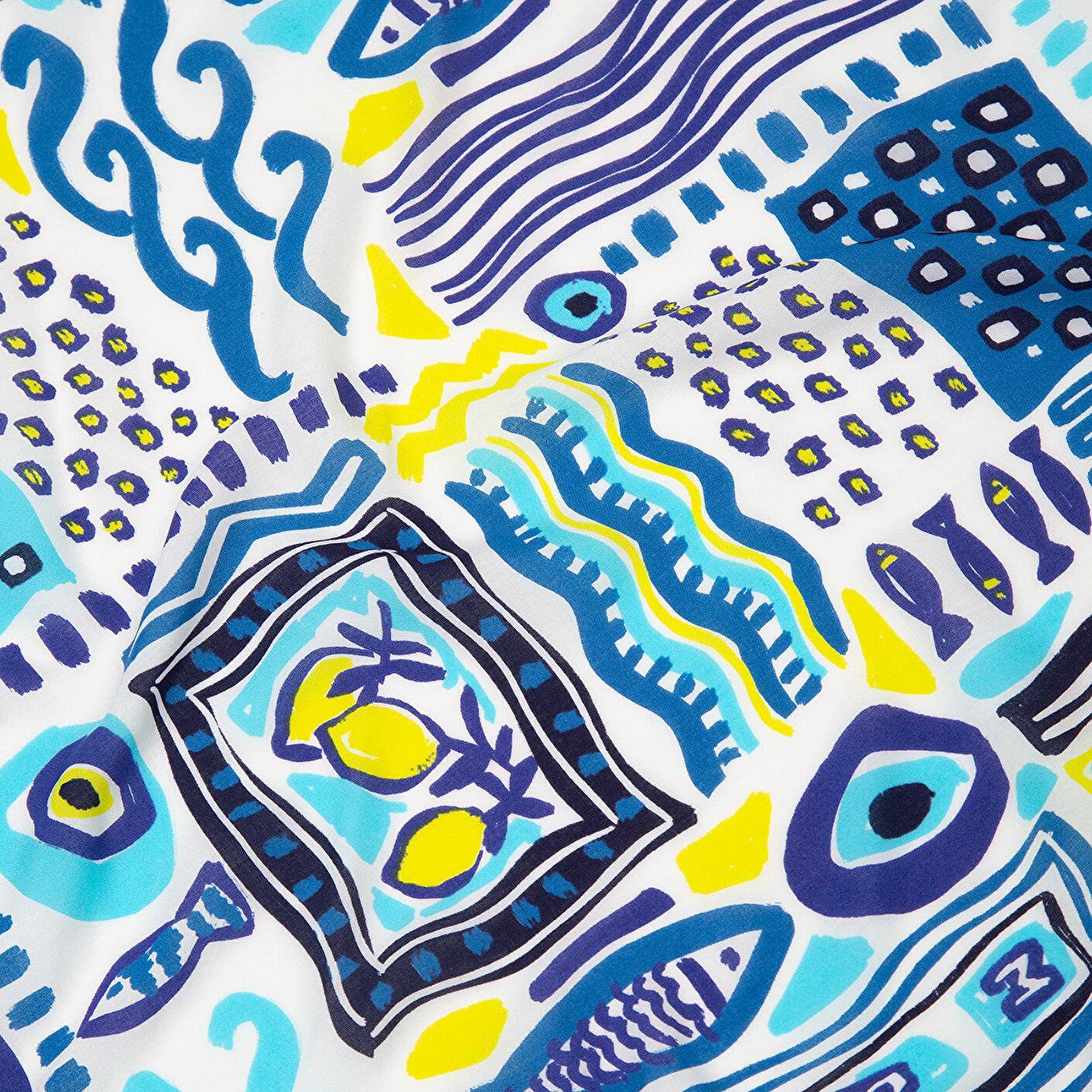 Mavi Nazar Boncuğu Baskılı Bandana 1913626-10242