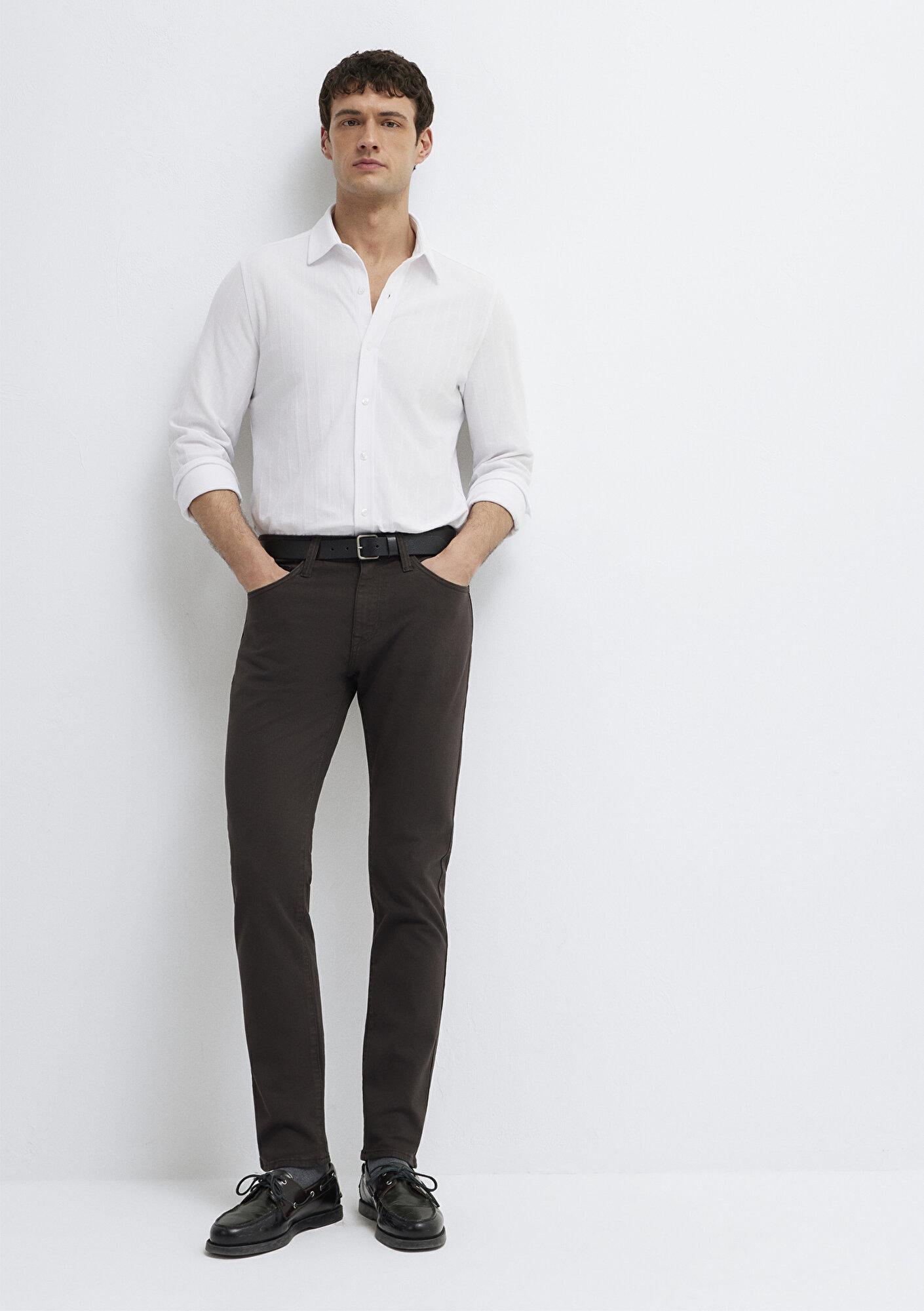 Mavi Marcus Kahverengi Gabardin Pantolon 00351A4090