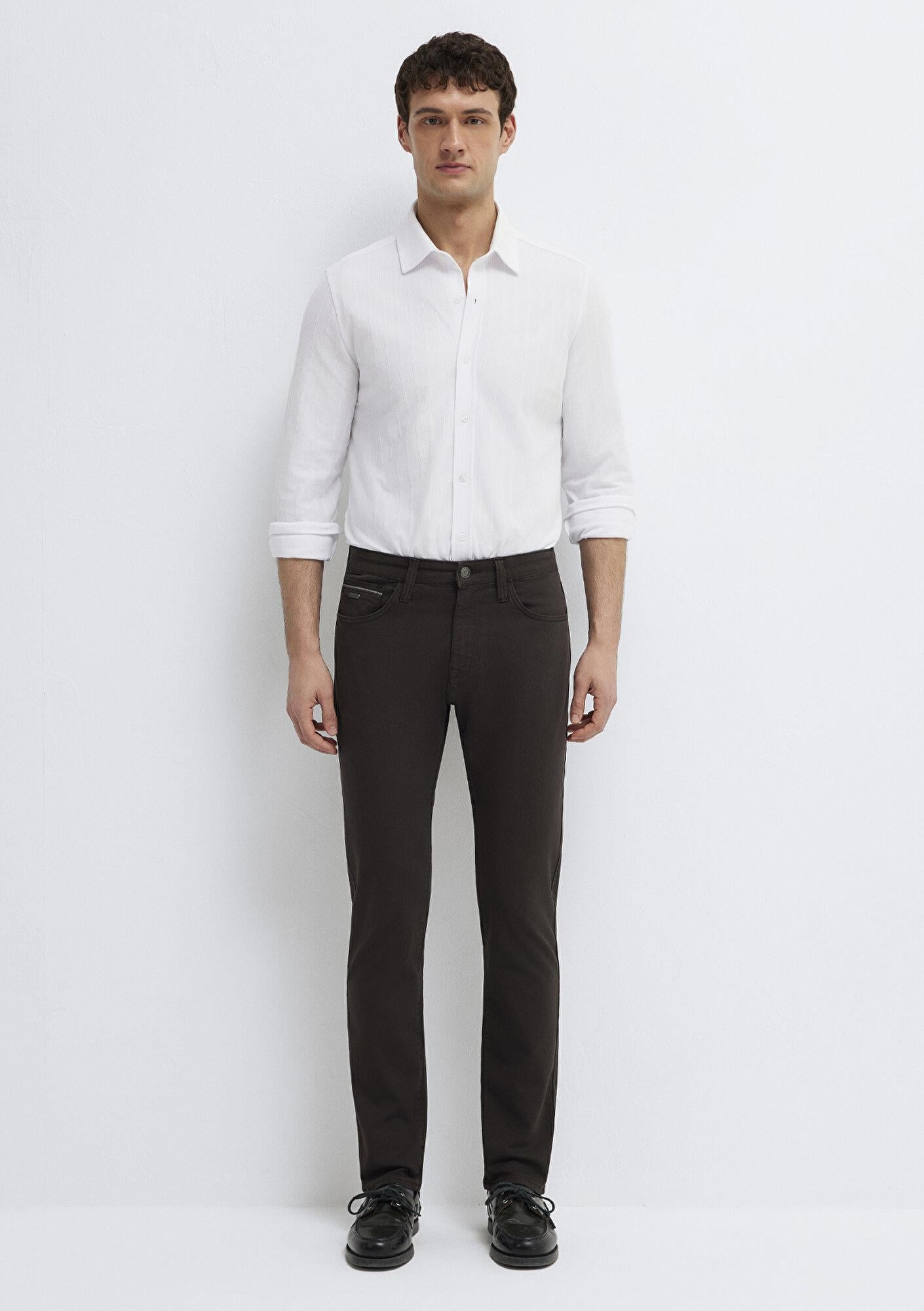 Mavi Marcus Kahverengi Gabardin Pantolon 00351A4090