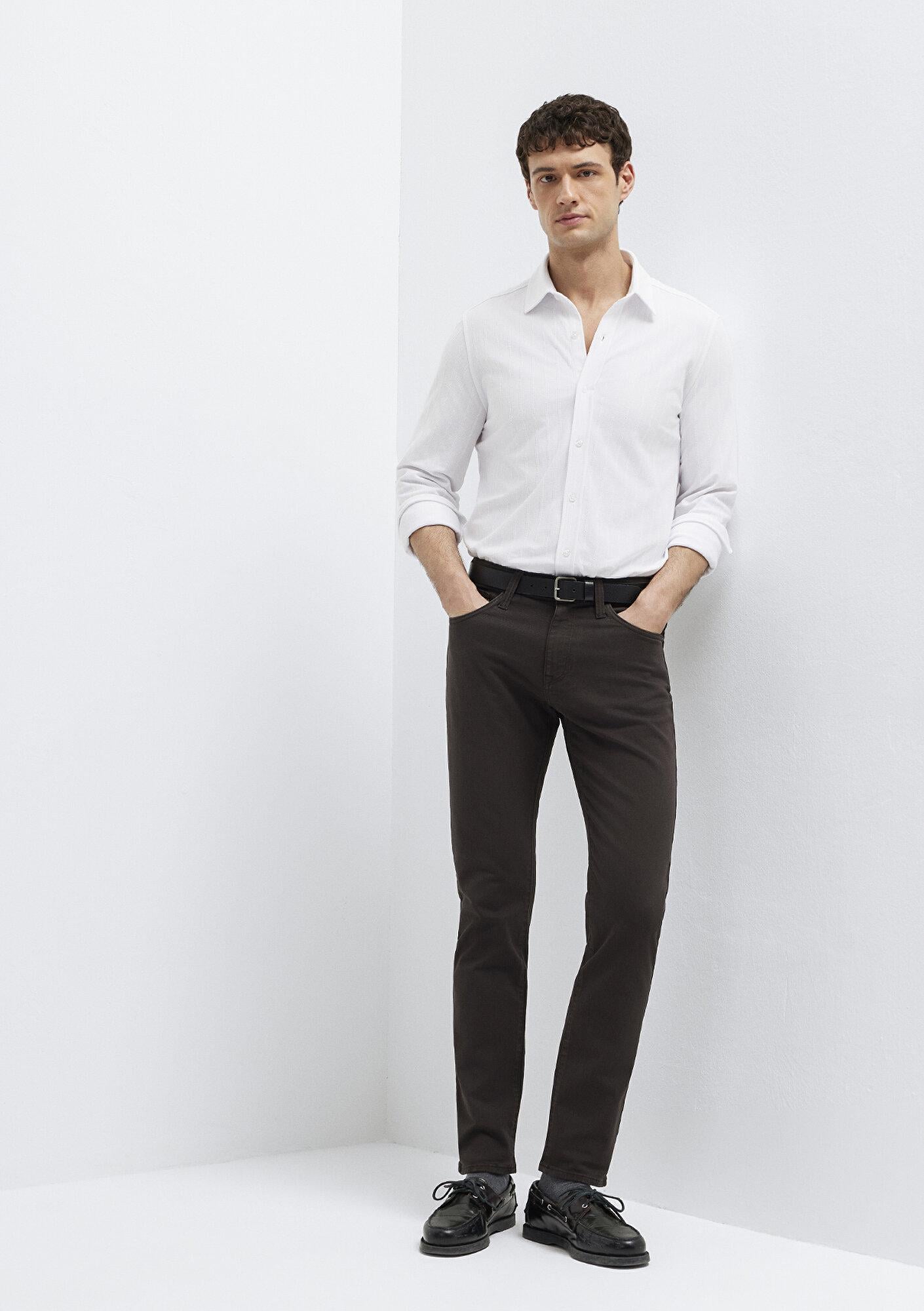 Mavi Marcus Kahverengi Gabardin Pantolon 00351A4090