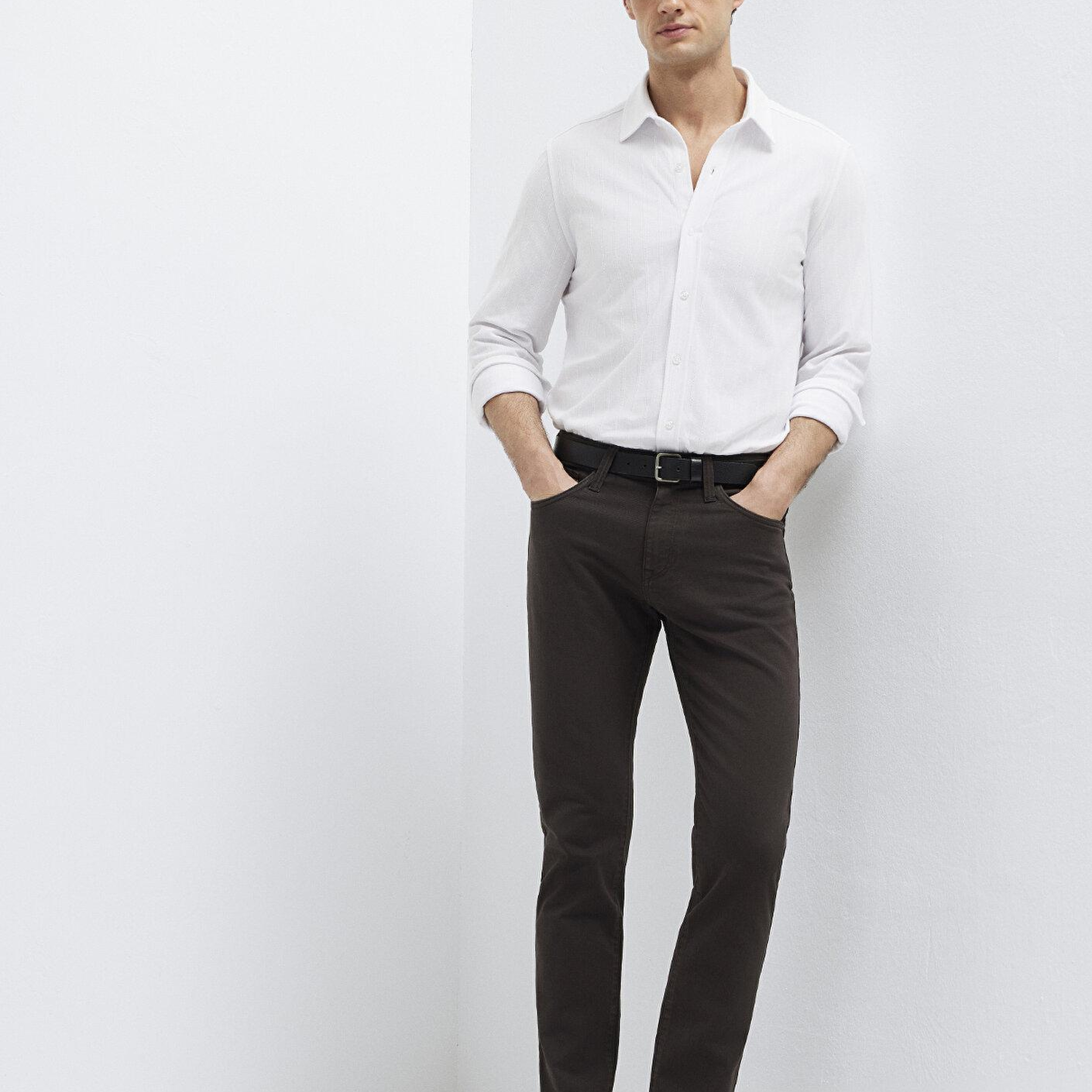 Mavi Marcus Kahverengi Gabardin Pantolon 00351A4090