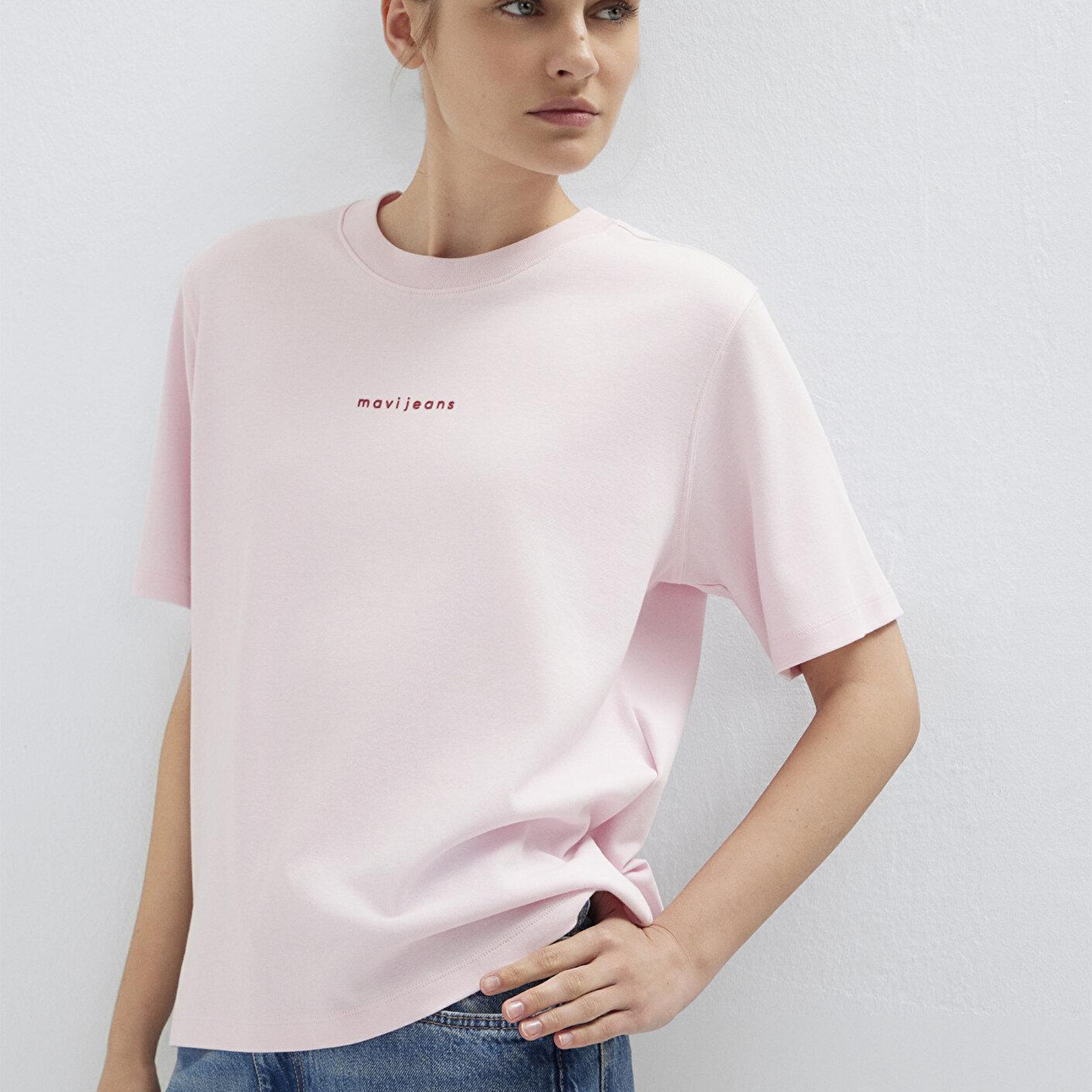 Mavi Pembe Tişört Regular Fit / Normal Kesim 1613890-89200