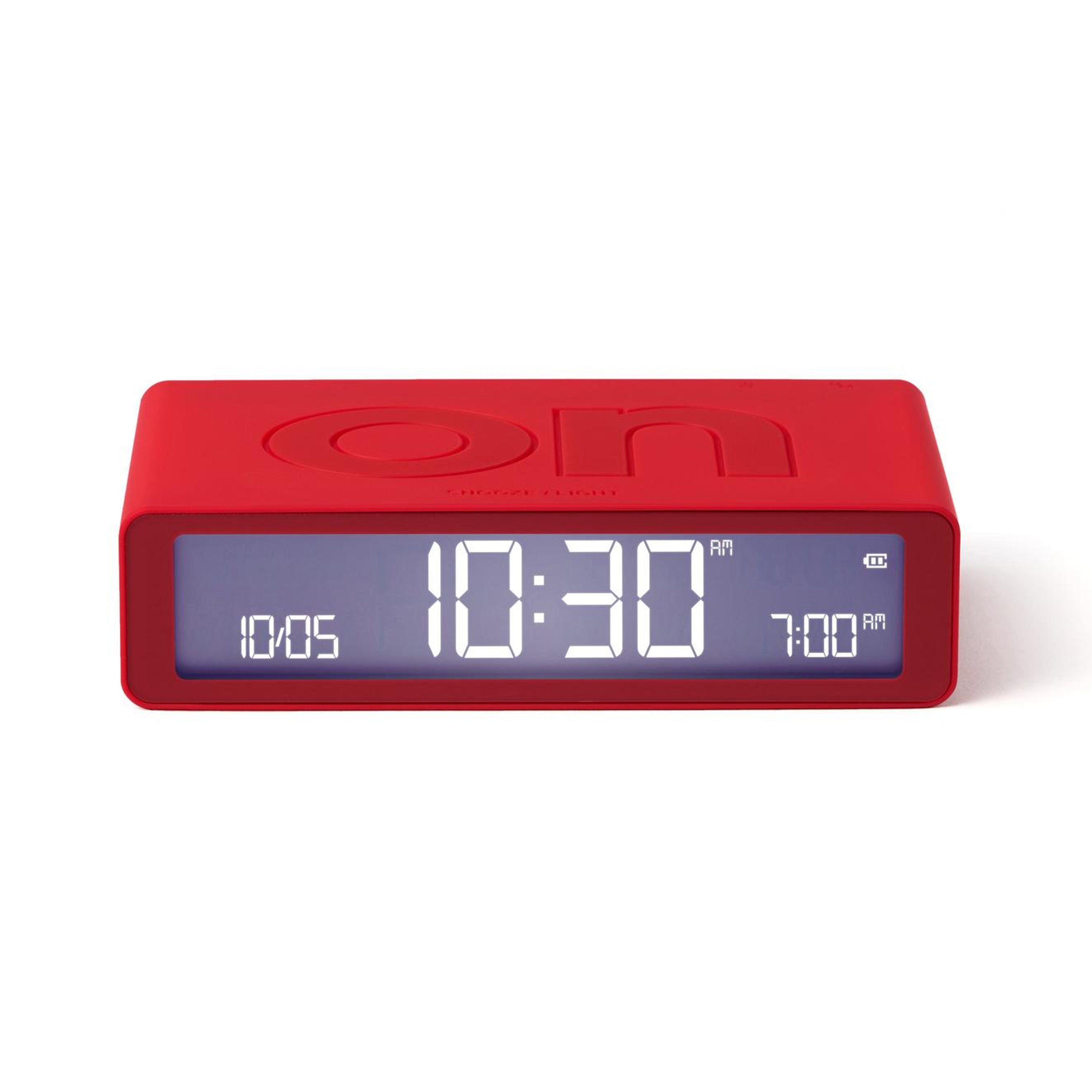 Lexon Flip Klasik Şarj Edilebilir Alarm Saat Kırmızı