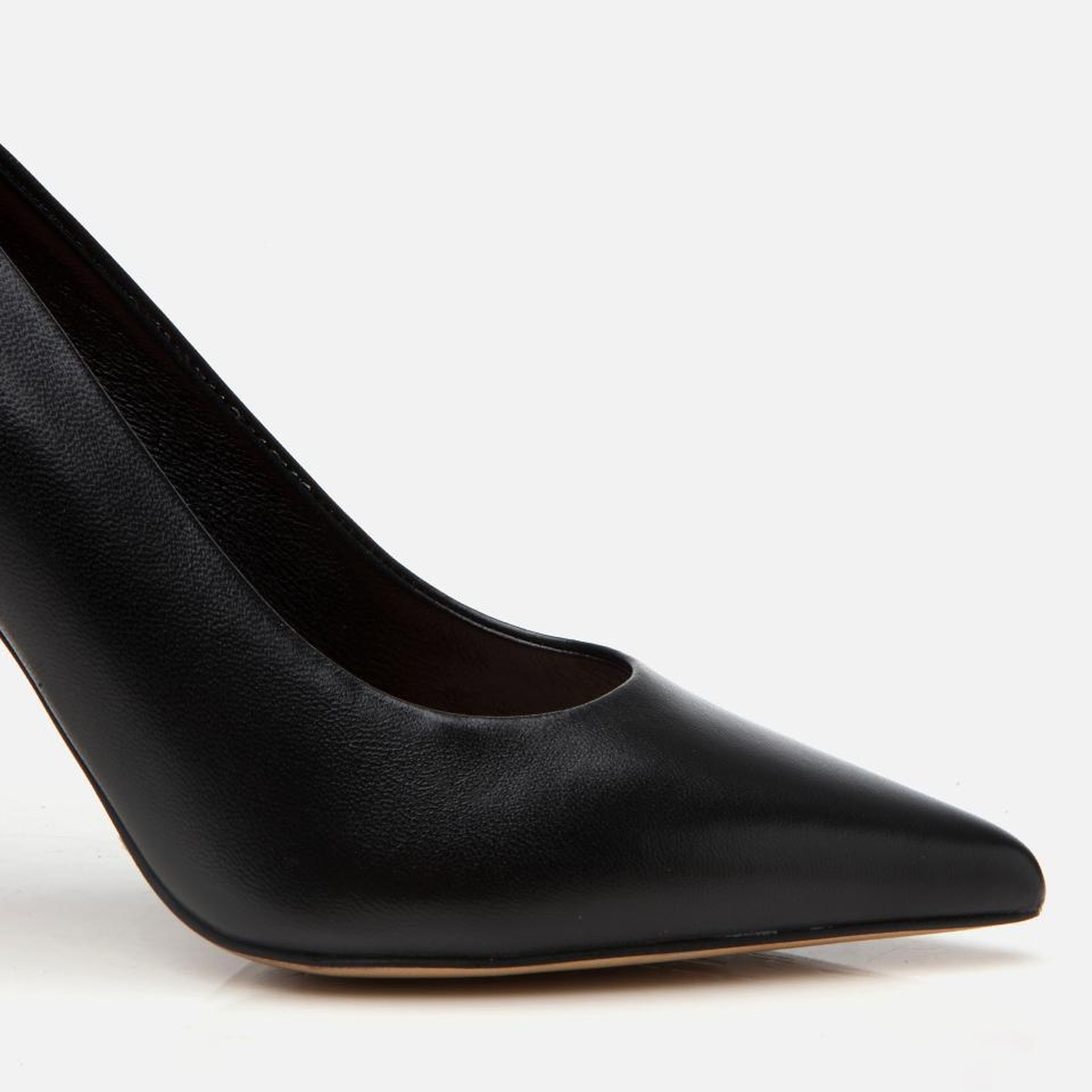 Kadın Deri Siyah İnce Topuklu Stiletto