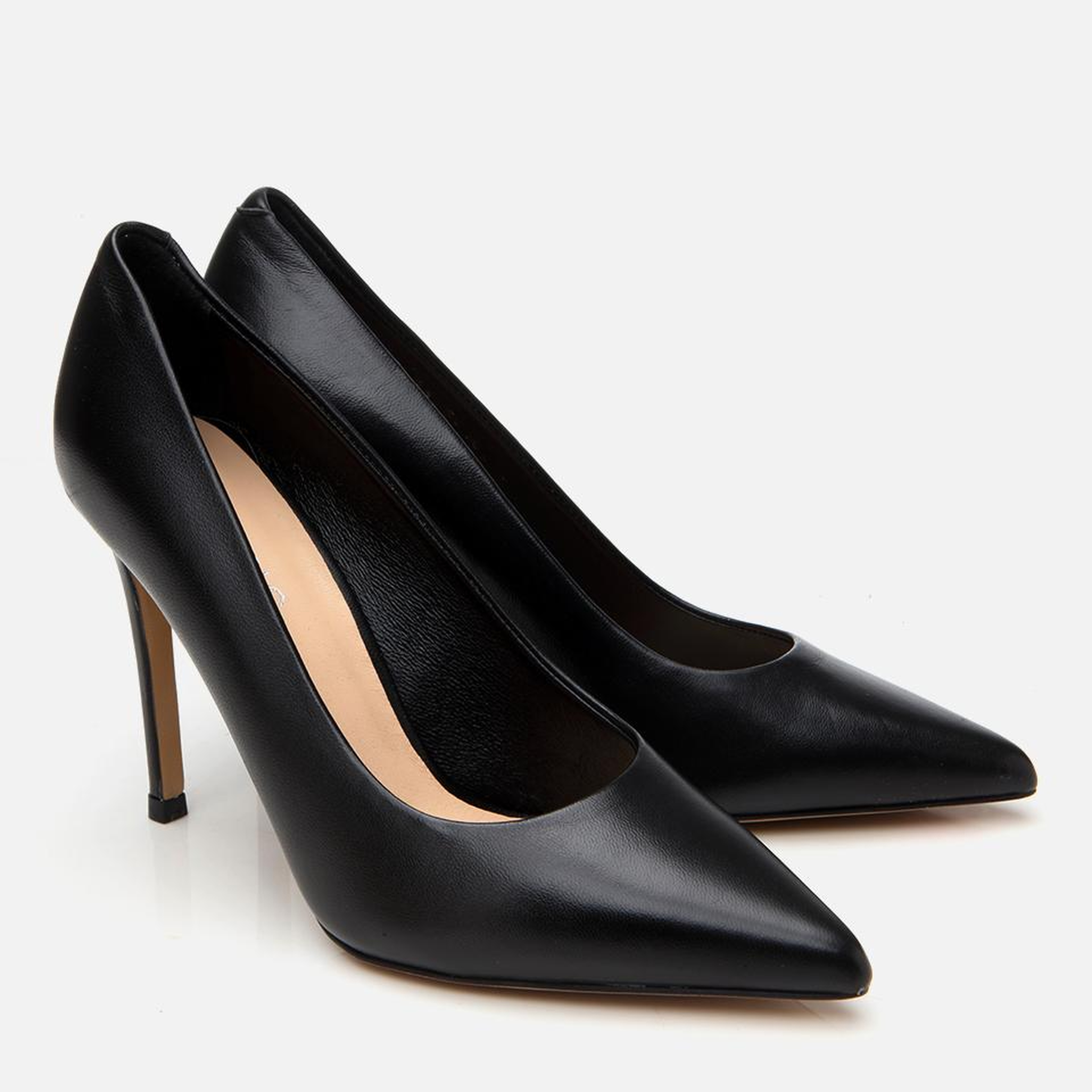 Kadın Deri Siyah İnce Topuklu Stiletto