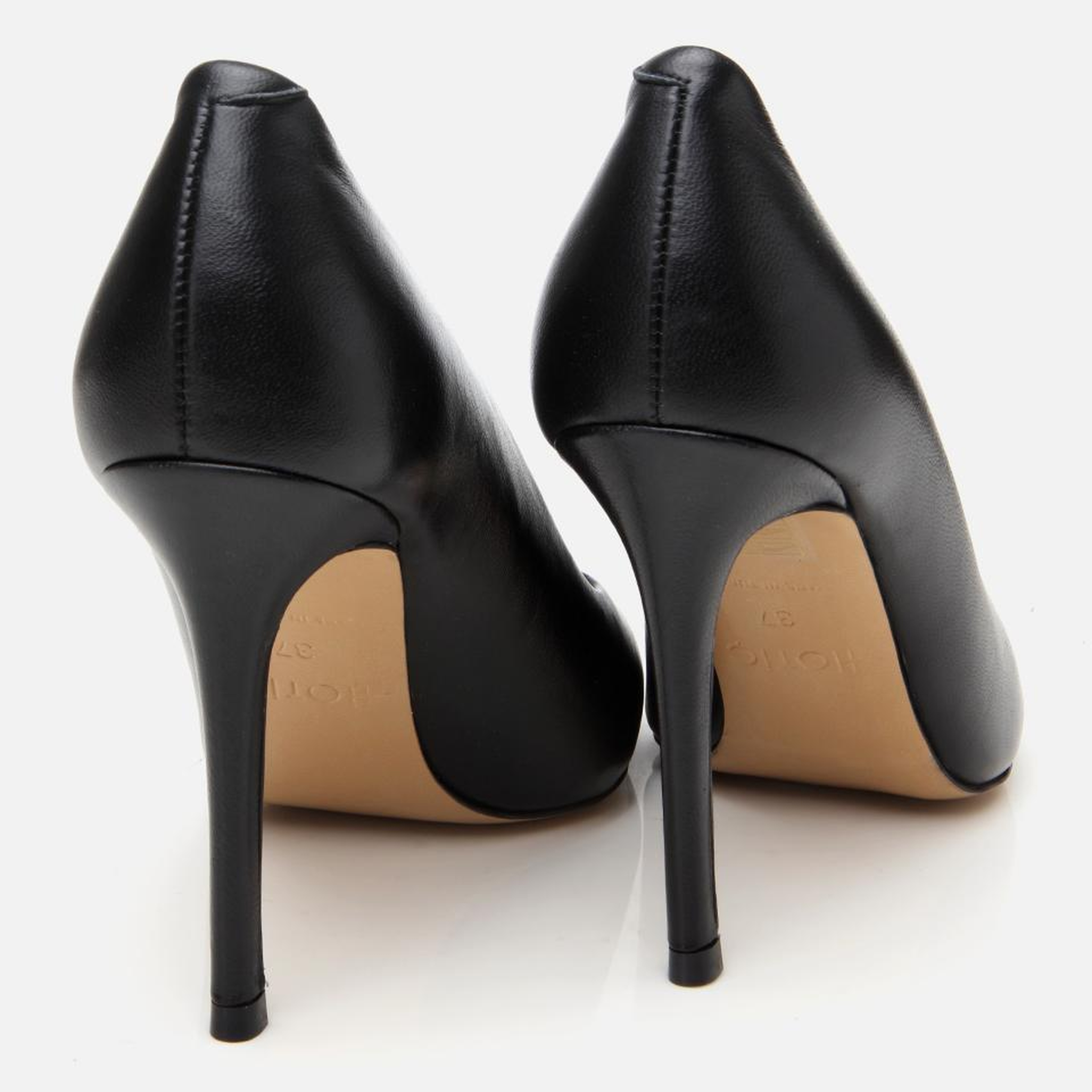 Kadın Deri Siyah İnce Topuklu Stiletto
