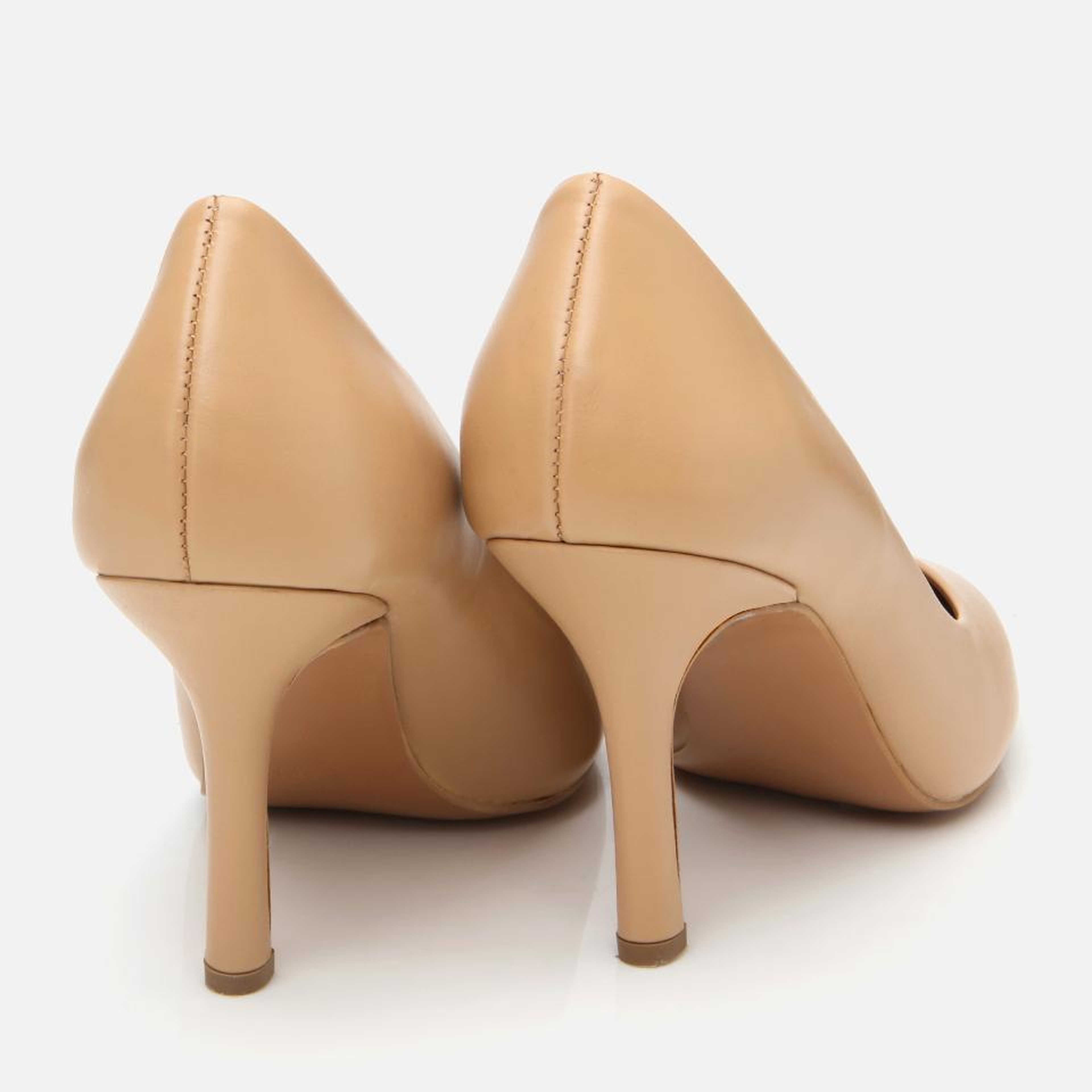 Kadın Deri Bej Yüksek Topuklu Stiletto