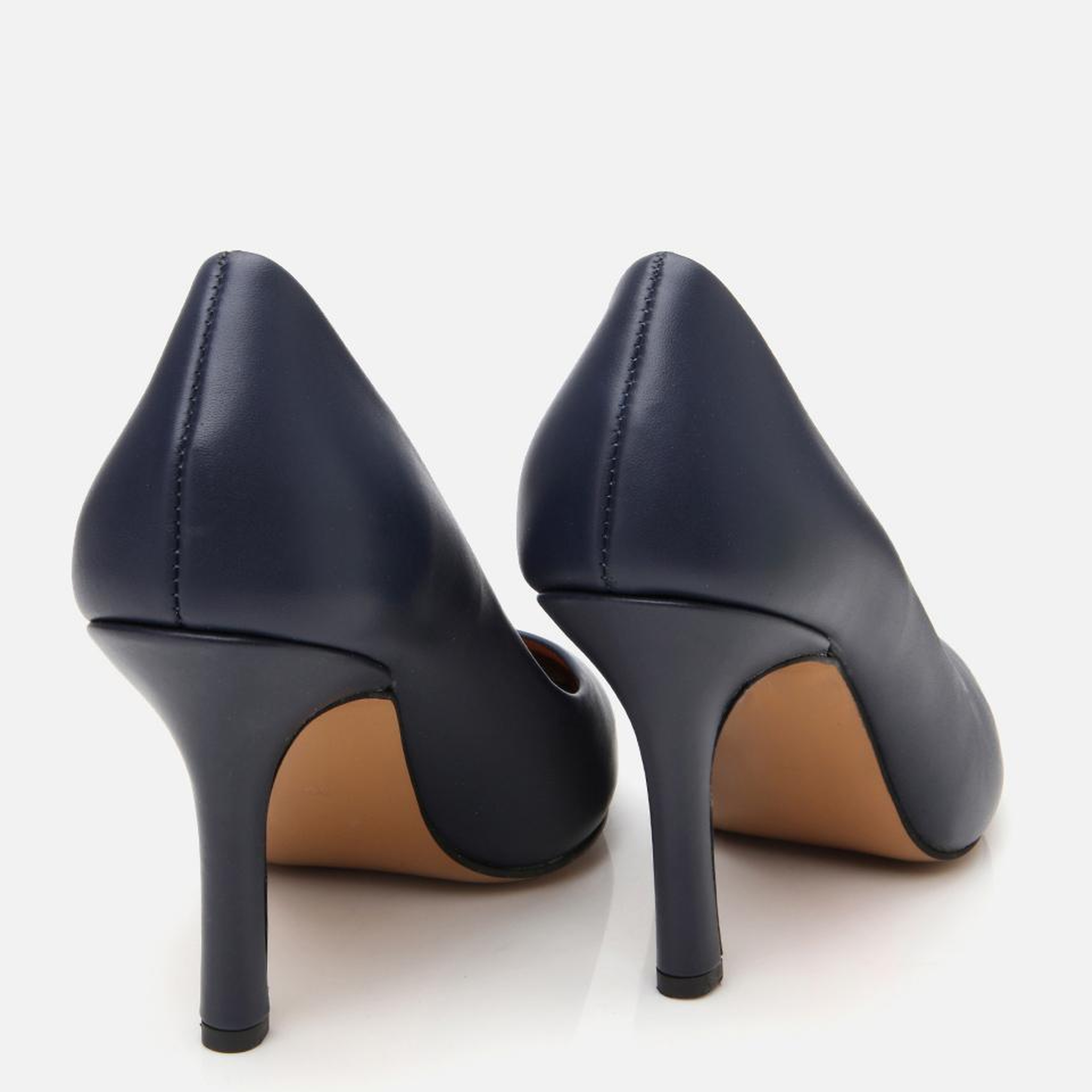 Kadın Deri Lacivert Yüksek Topuklu Stiletto
