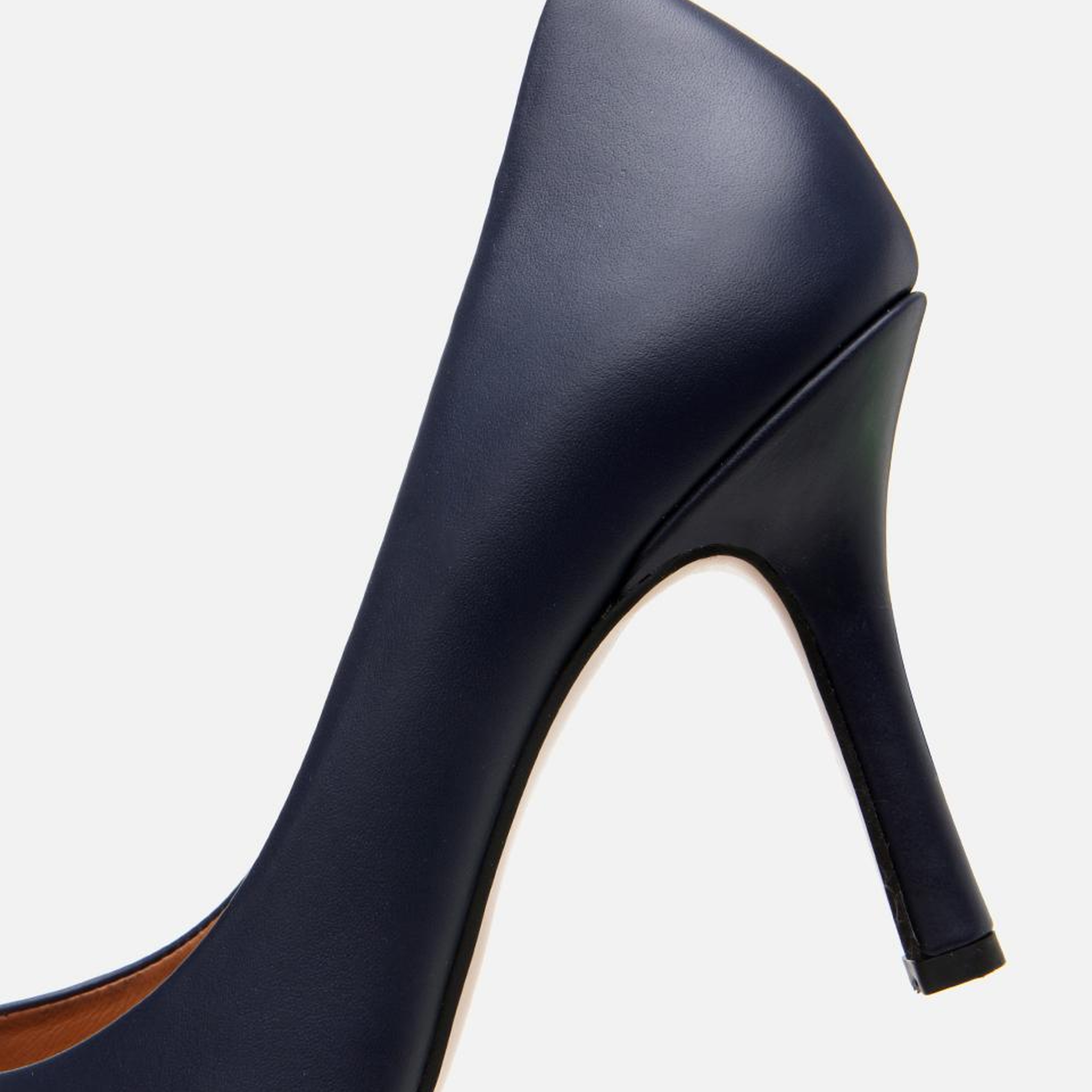Kadın Deri Lacivert Yüksek Topuklu Stiletto