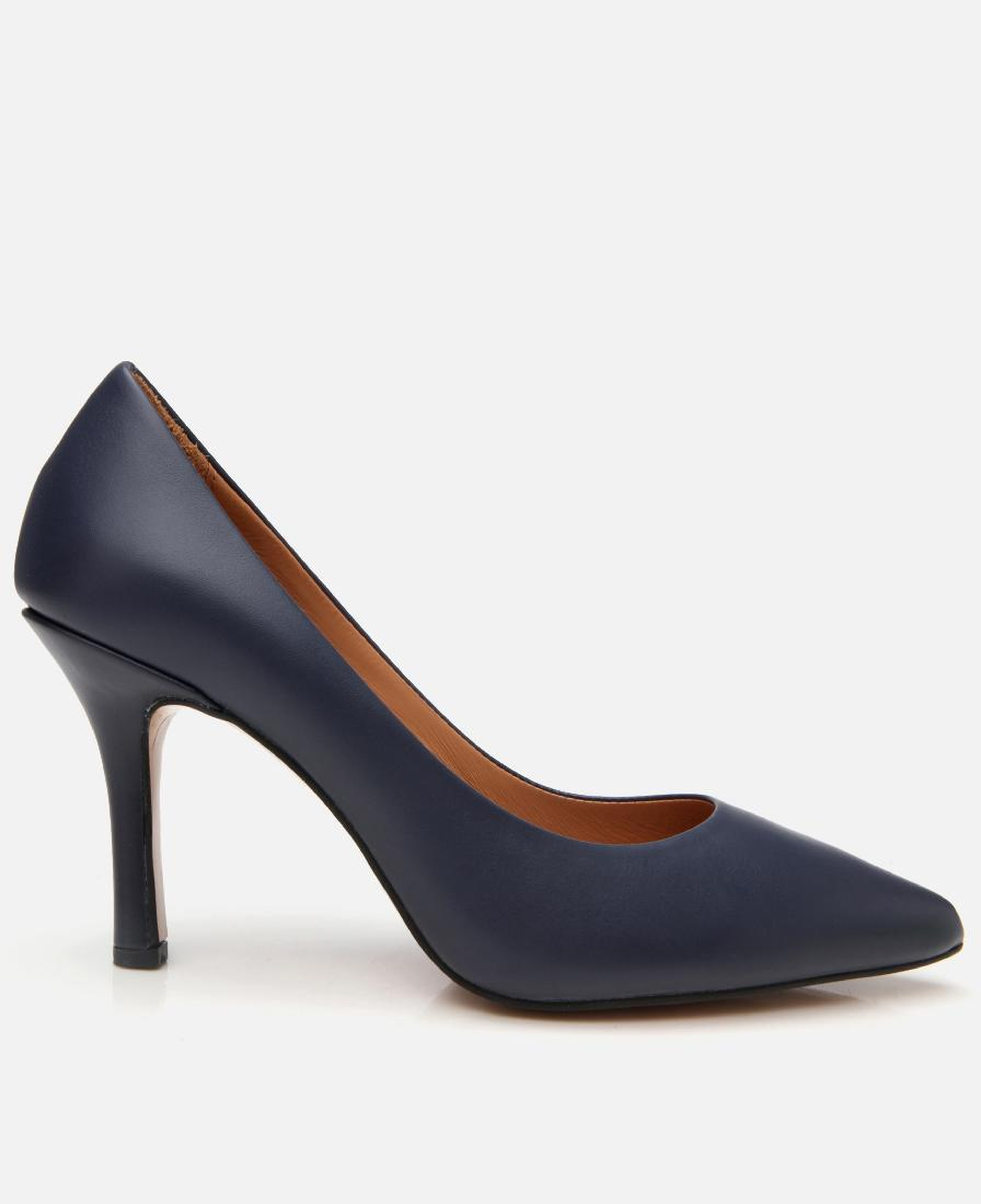 Kadın Deri Lacivert Yüksek Topuklu Stiletto