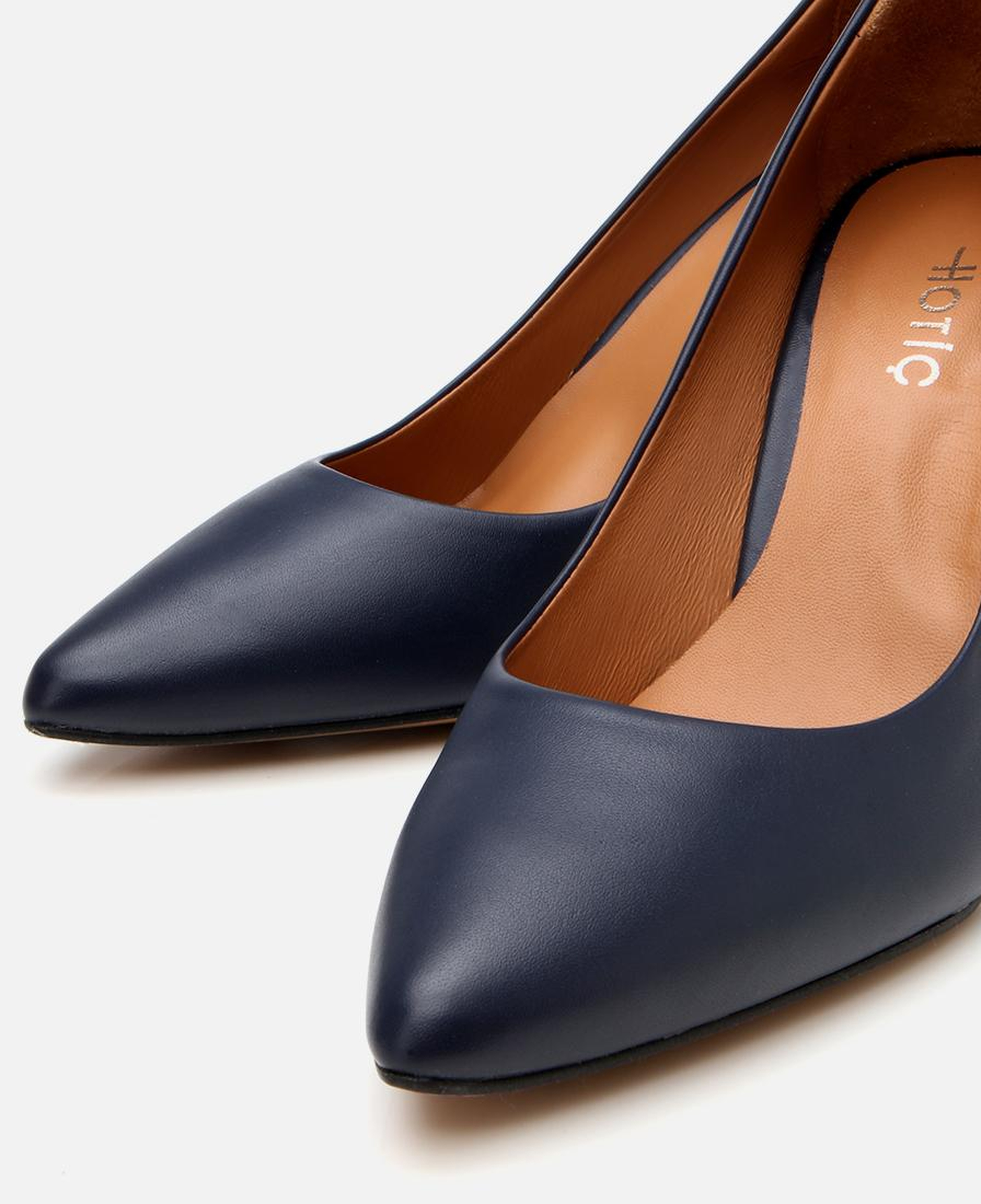 Kadın Deri Lacivert Yüksek Topuklu Stiletto