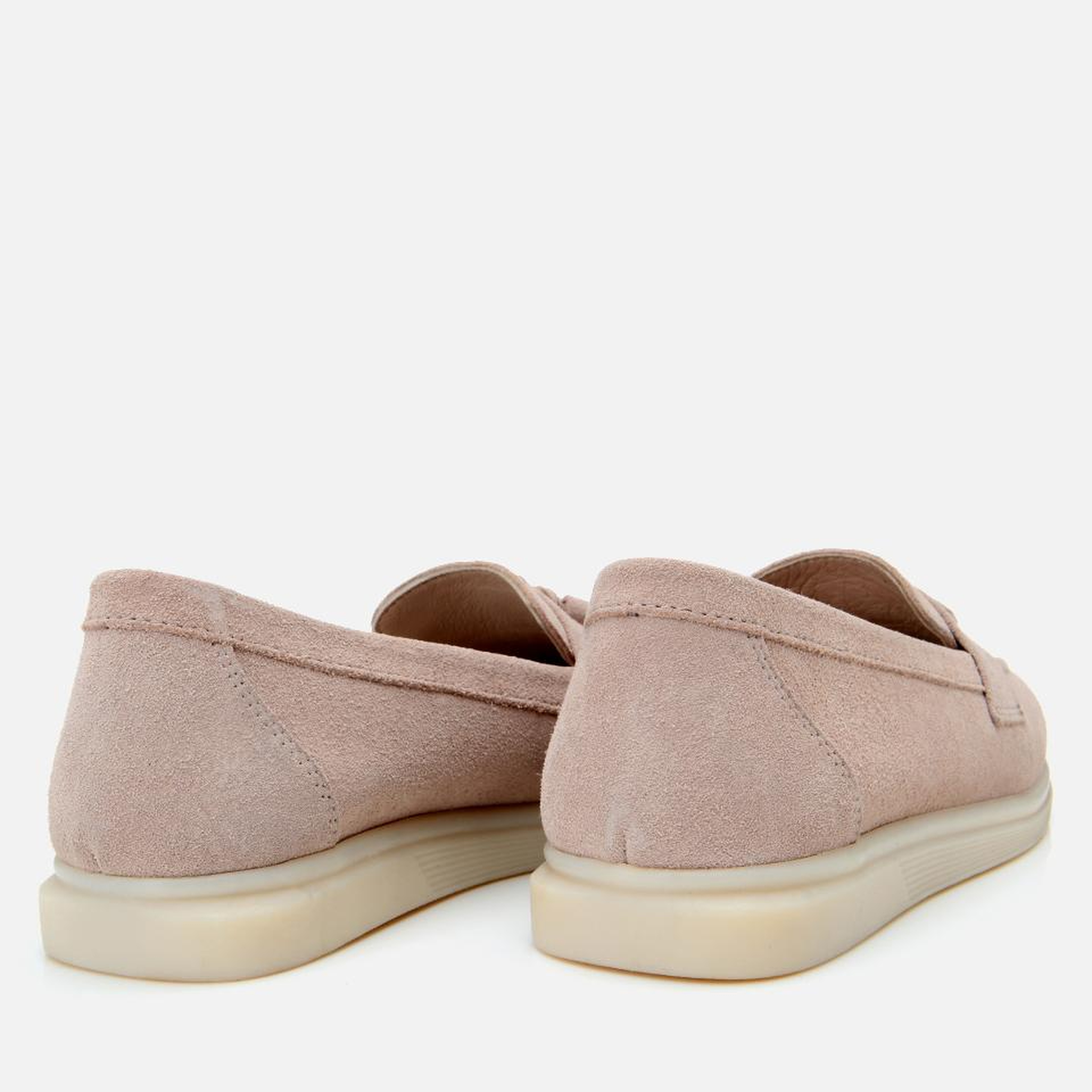 Kadın Süet Deri Bej Püsküllü Günlük Loafer