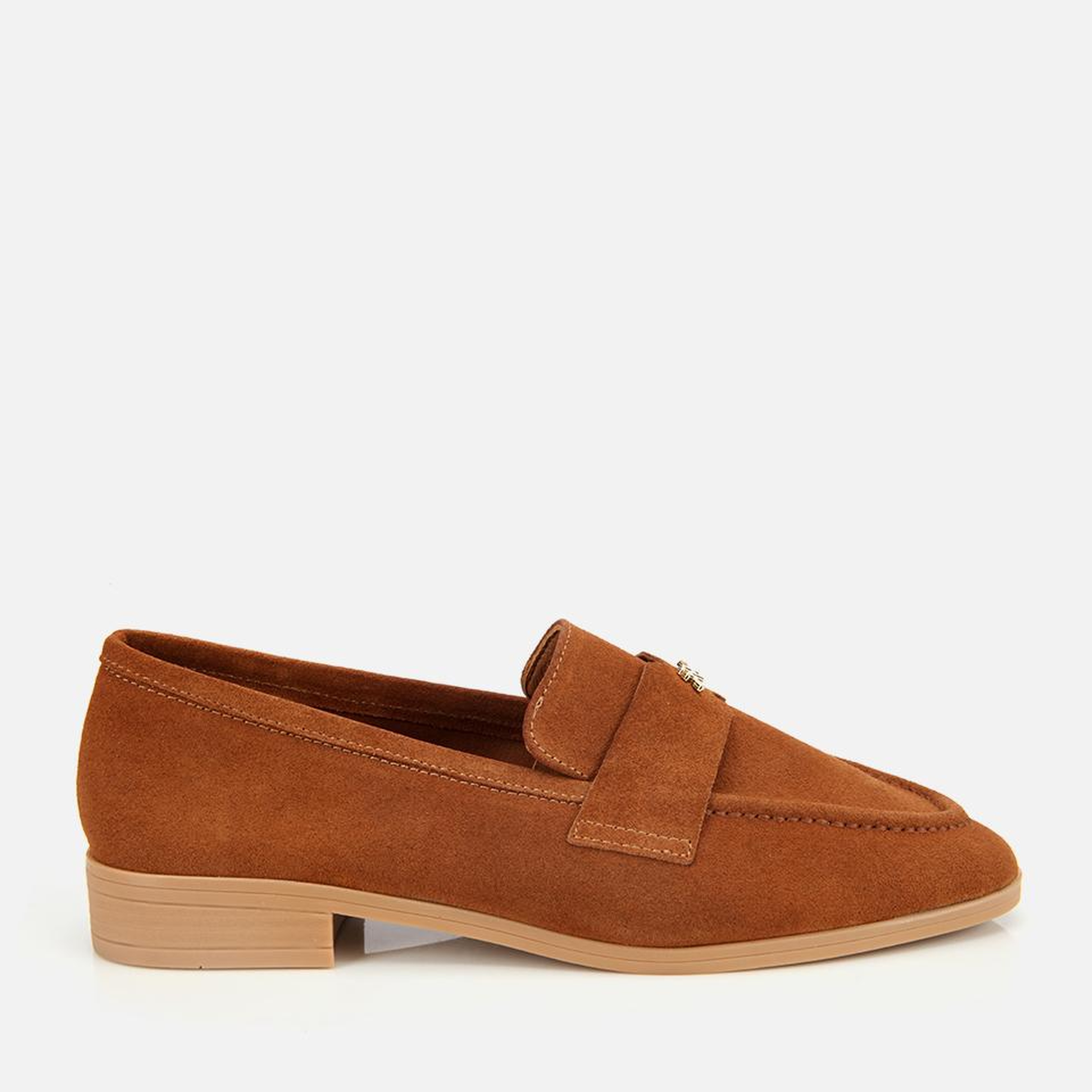 Kadın Süet Deri Taba Yumuşak Dokulu Klasik Loafer